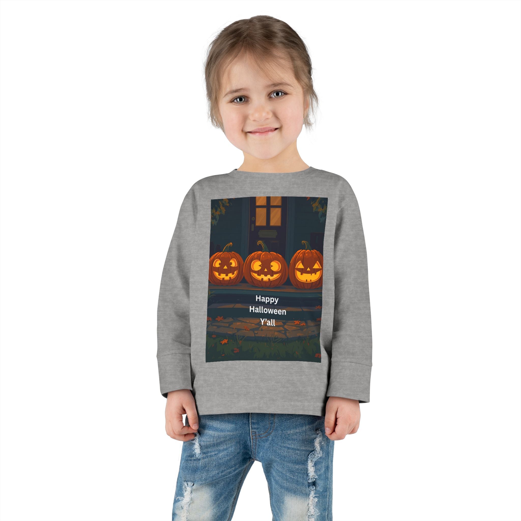 Halloween Pumpkin Toddler Long Sleeve Tee