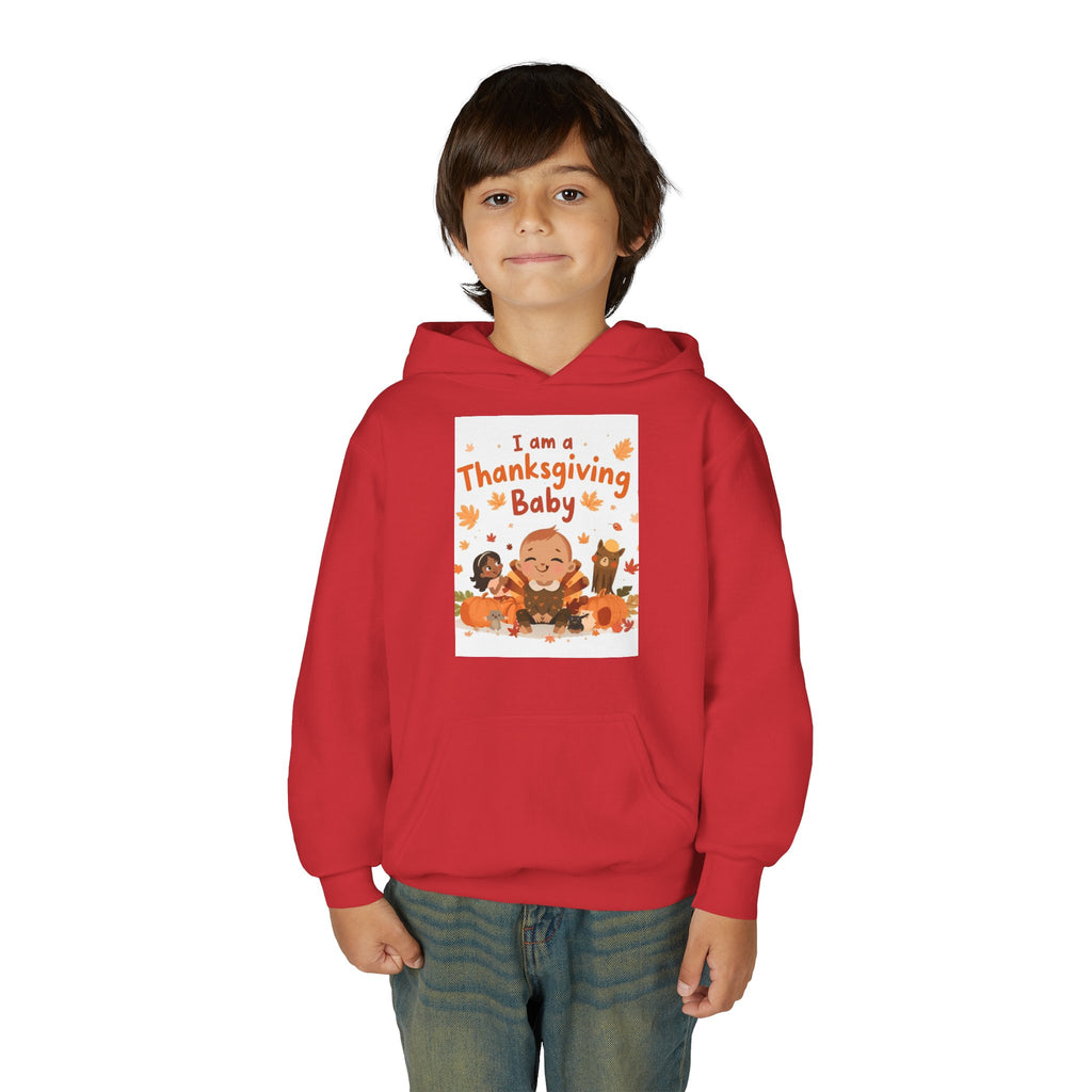 I'm A Thanksgiving Baby Youth Heavy Blend Hooded Sweatshirt