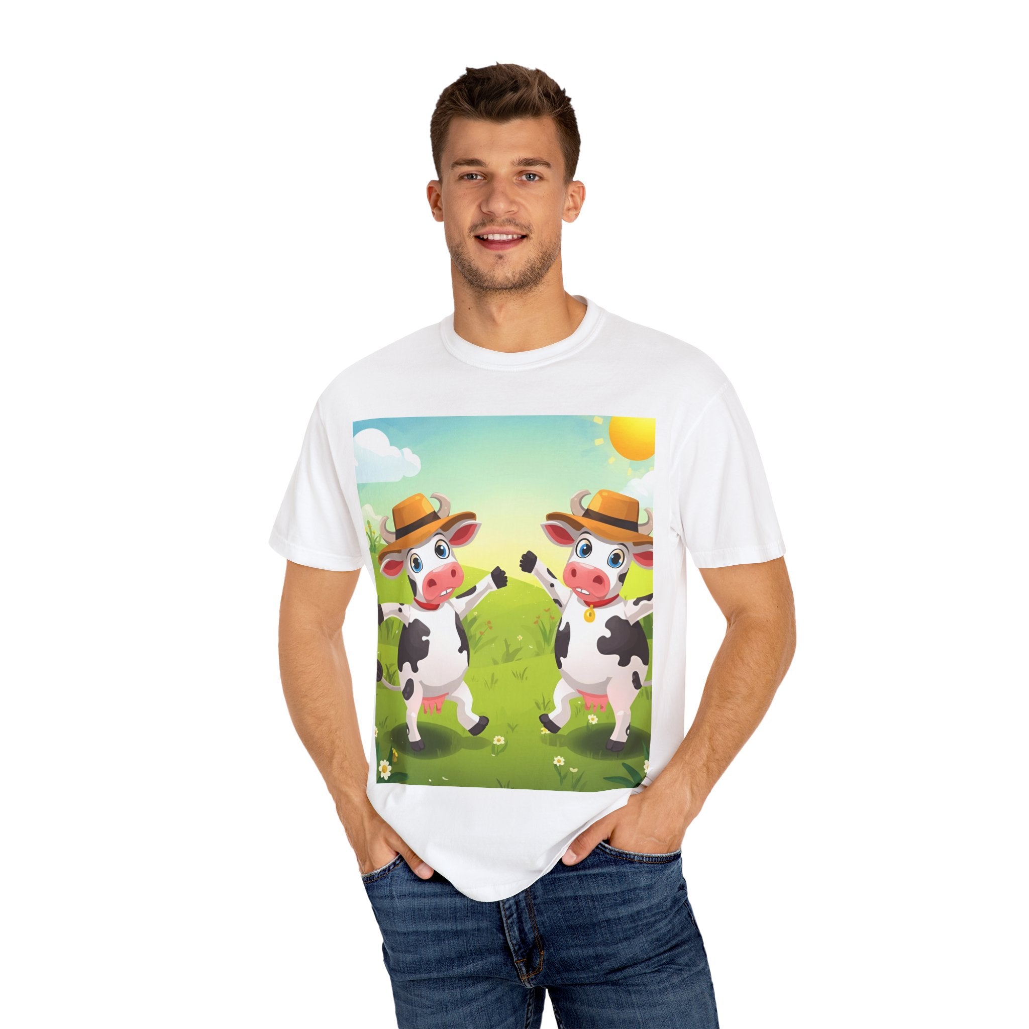 Cute Cow Fun Farm Playful Cow Graphic T-Shirt, Fun Tee for Kids, Animal Lovers, Farm Life, Casual Wear, Summer Vibes, Birthday Gift