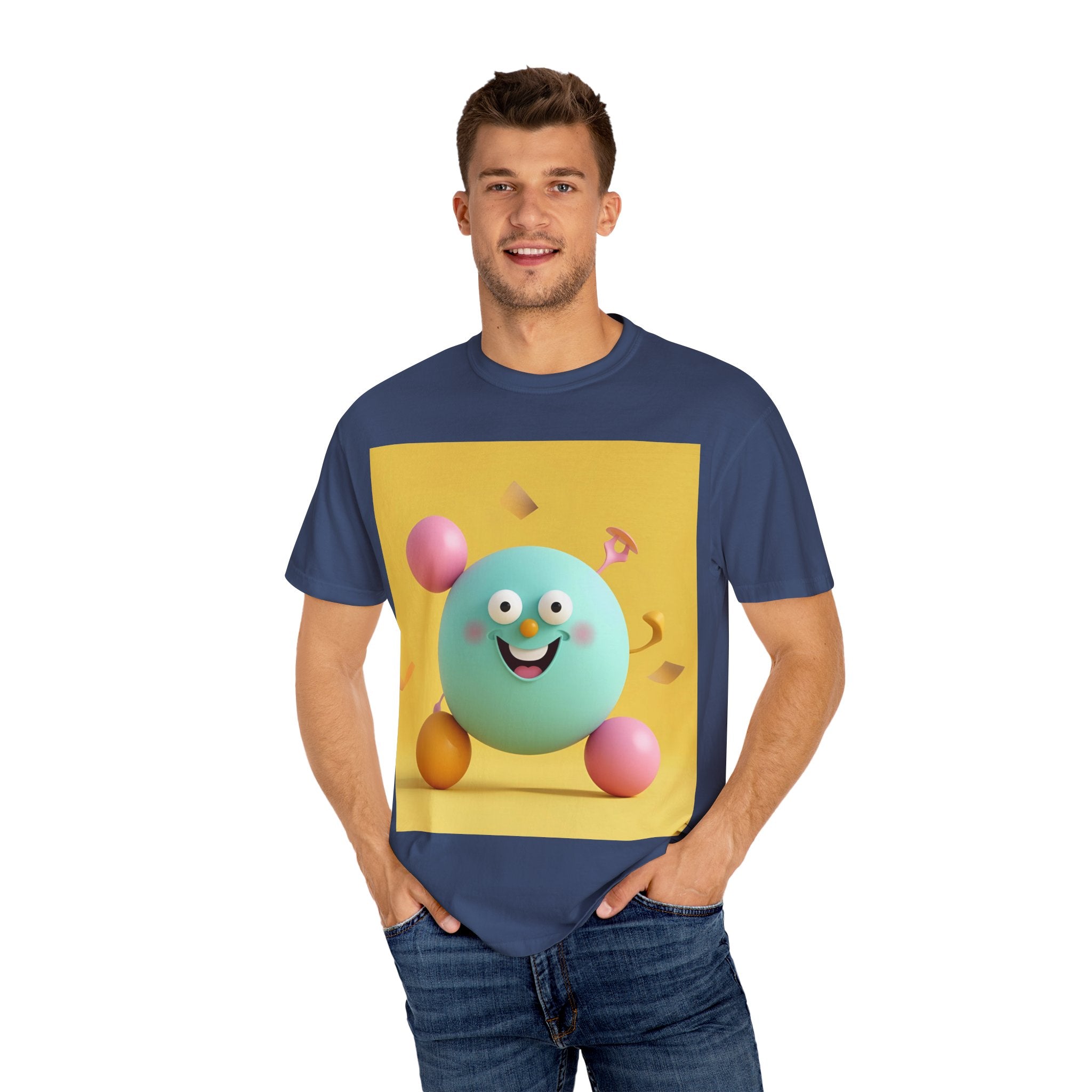Playful Colorful Cartoon T-Shirt, Fun Graphic Tee, Summer Casual Wear, Gift for Kids and Adults, Birthday Party Outfit, Unique Design