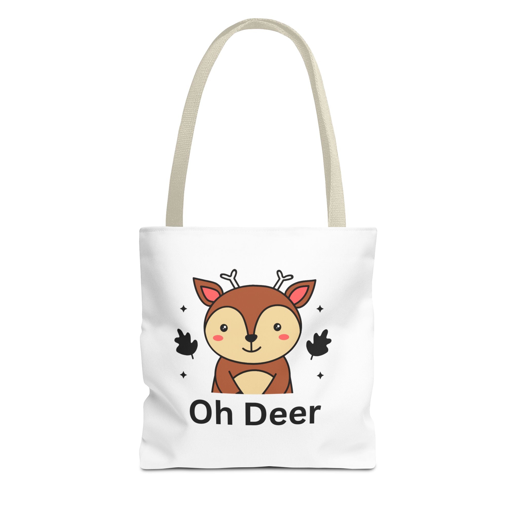 Oh Deer Cute Tote Bag - Forest Animal Lover Gift, Fun Shopper Bag, Eco-Friendly Tote, Animal Print Carryall, Unique Gift for Kids