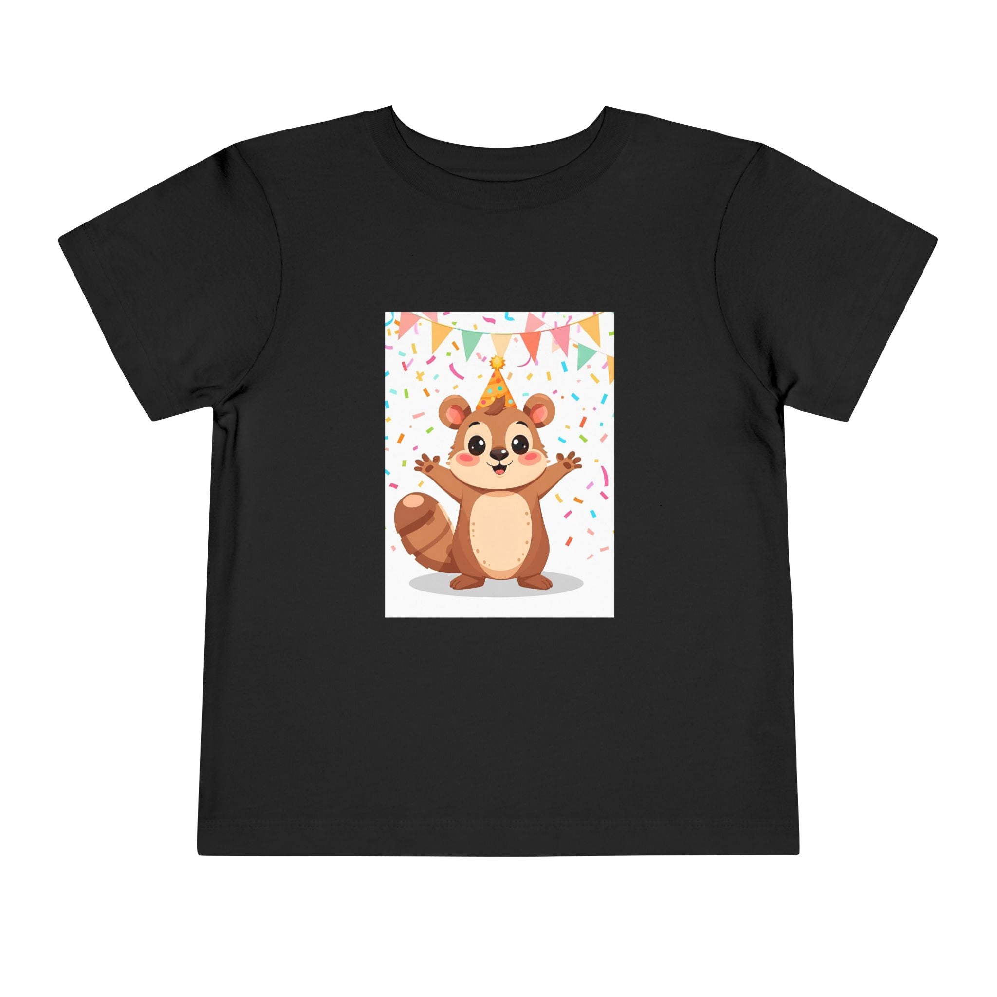 Party Animal With Squirl Toddler Short Sleeve Tee