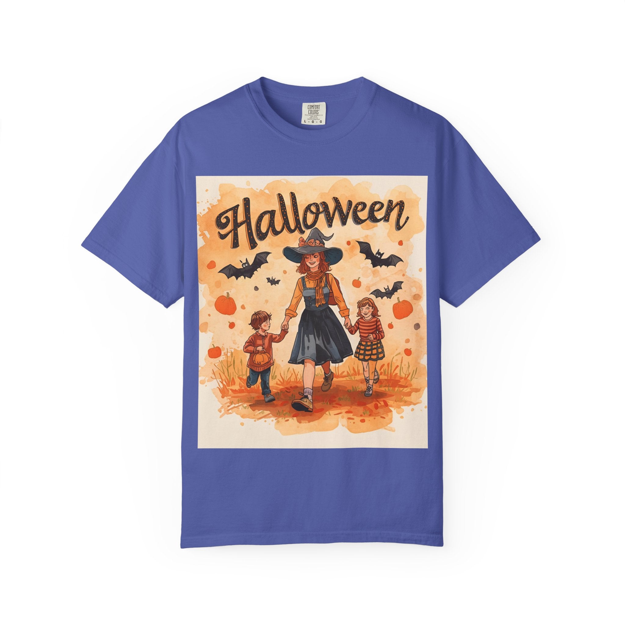 Halloween Themed Mom And Children Unisex T-shirt, Spooky Family Shirt, Fall Apparel, Halloween Costume Tee, Handcrafted Halloween Gift