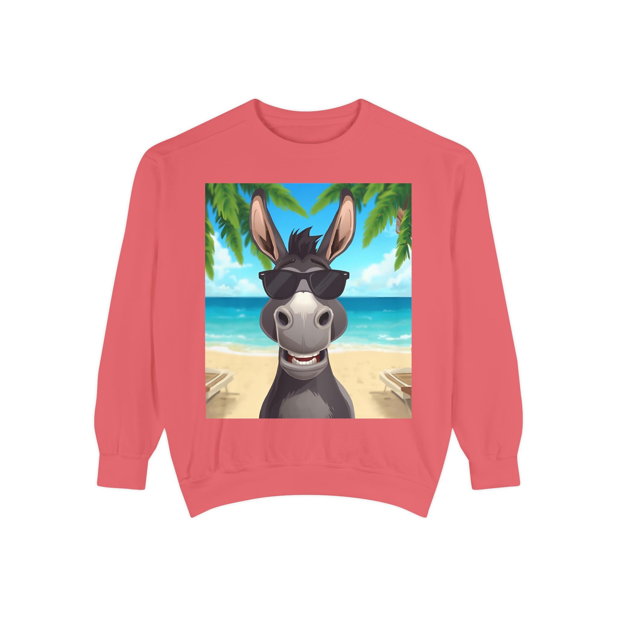 Donkey Beach Vibe Unisex Garment-Dyed Sweatshirt