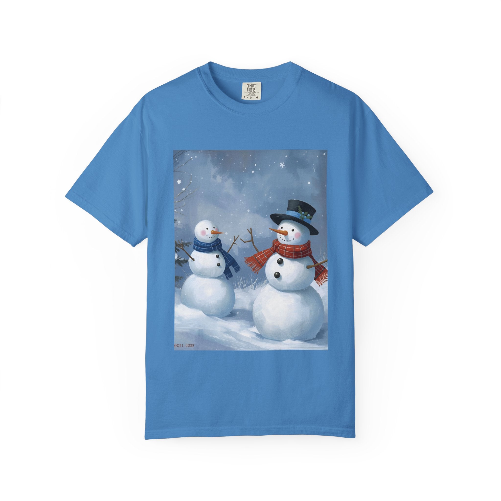 Christmas Snowman Family T-Shirt, Unisex Graphic Tee, Holiday Gift, Winter Apparel, Cozy Casual Wear, Christmas T-Shirt