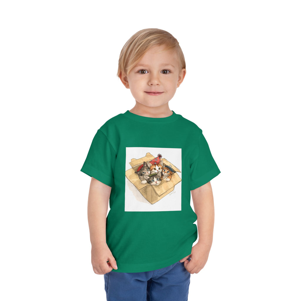 Cute Kittens In Box Toddler Short Sleeve Tee