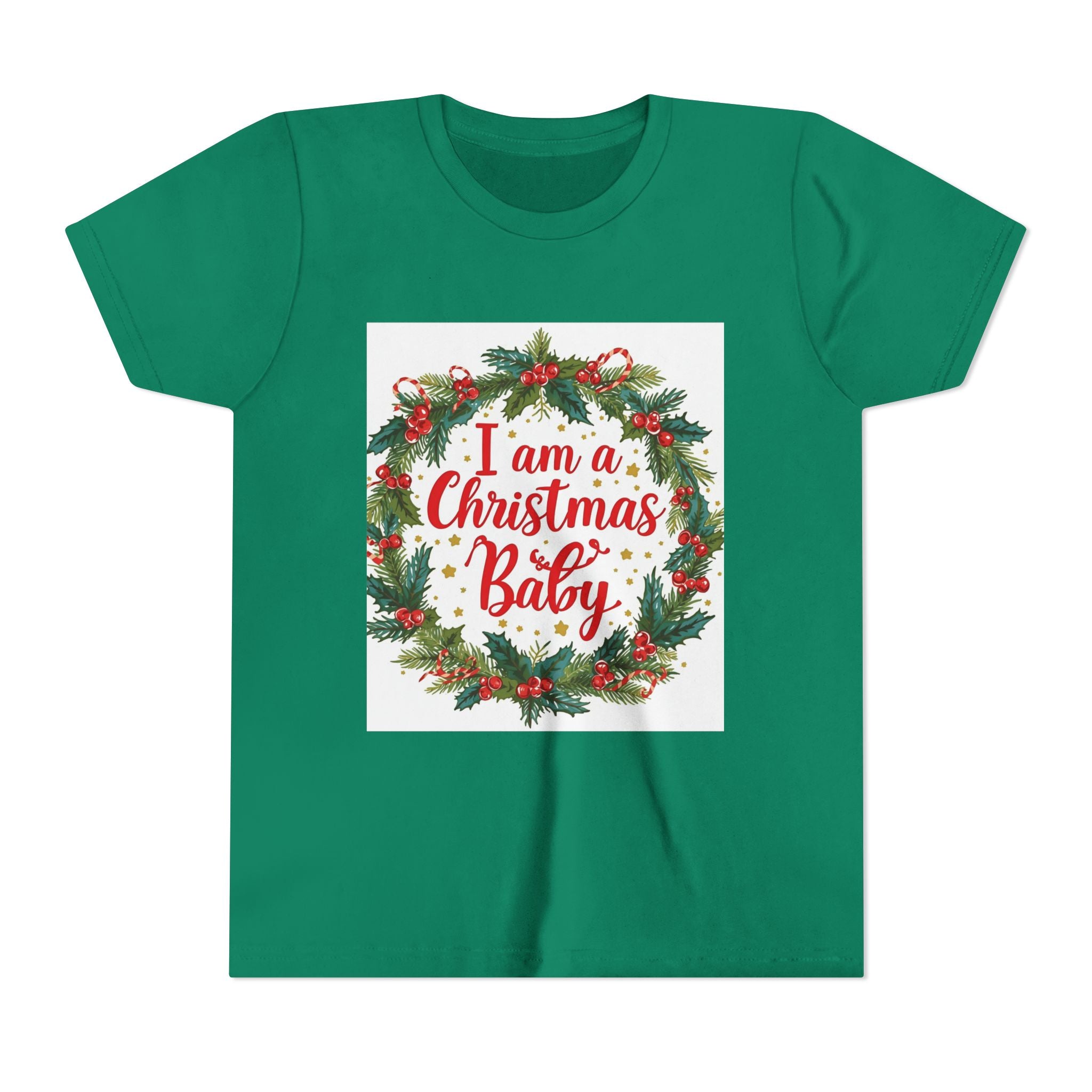 I Am A Christmas Baby Youth Short Sleeve Tee