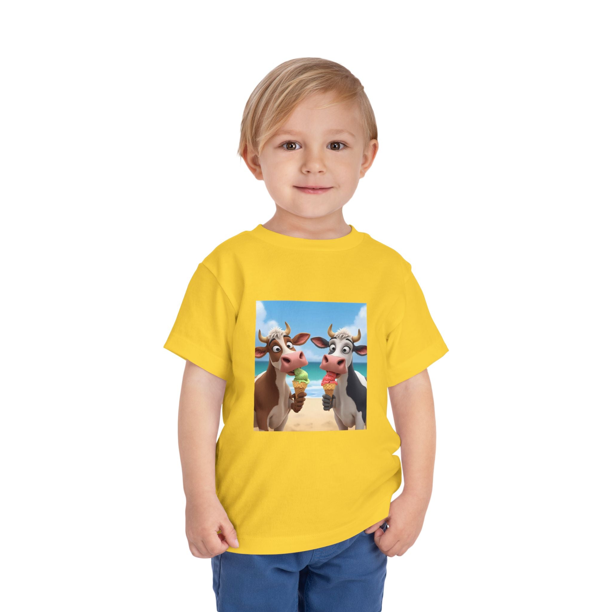 Beachy Cow Toddler Short Sleeve Tee