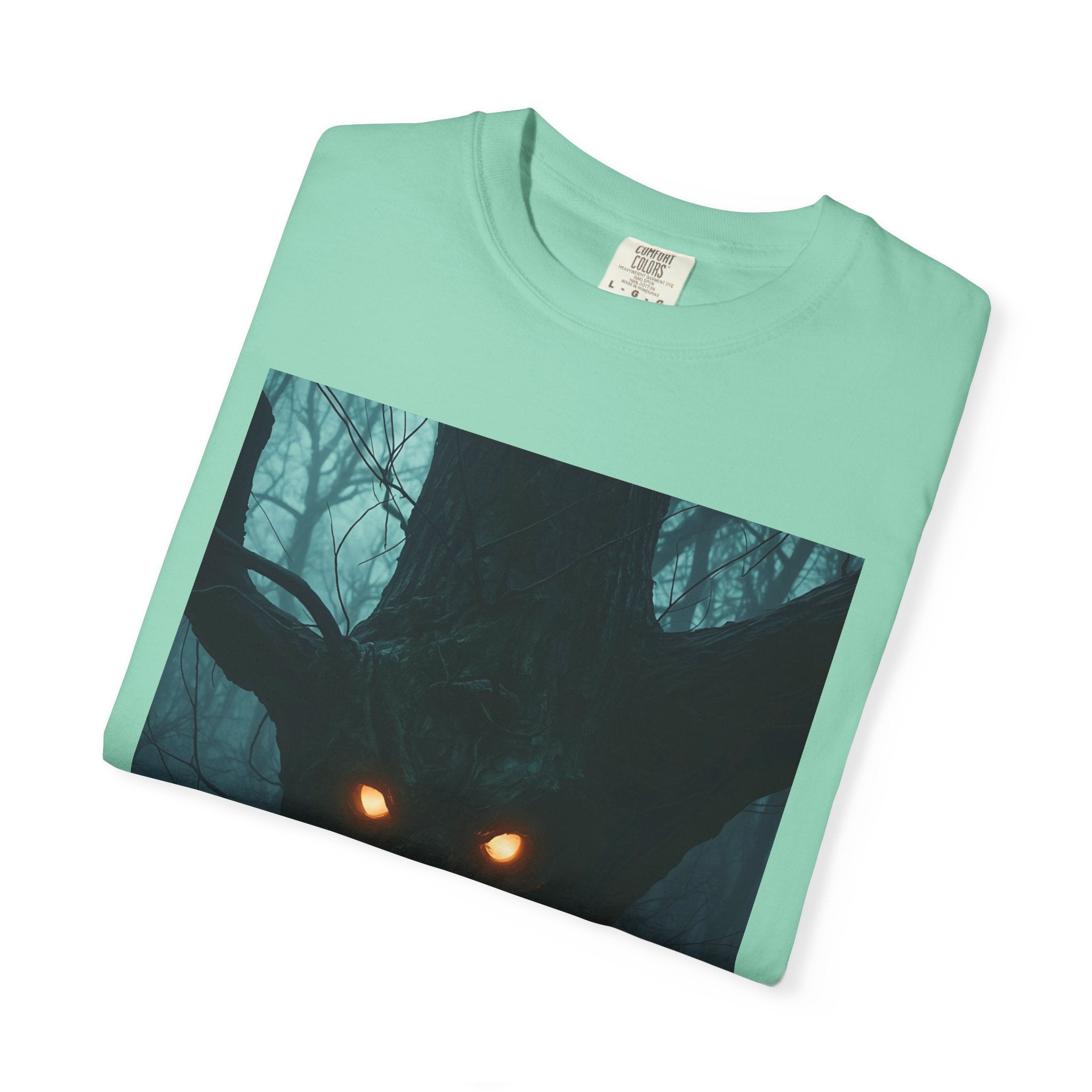 Spooky Forest Creature Unisex T-Shirt, Casual Wear, Gift for Nature Lovers, Halloween Apparel, Trendy Graphic Tee