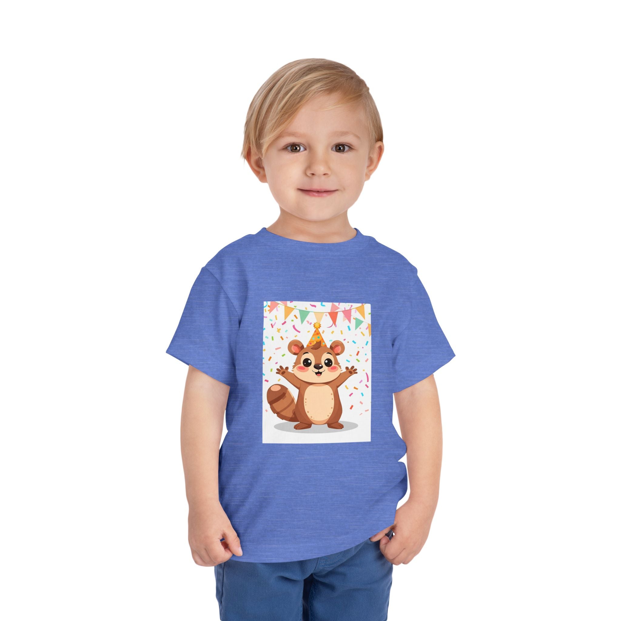 Party Animal With Squirl Toddler Short Sleeve Tee