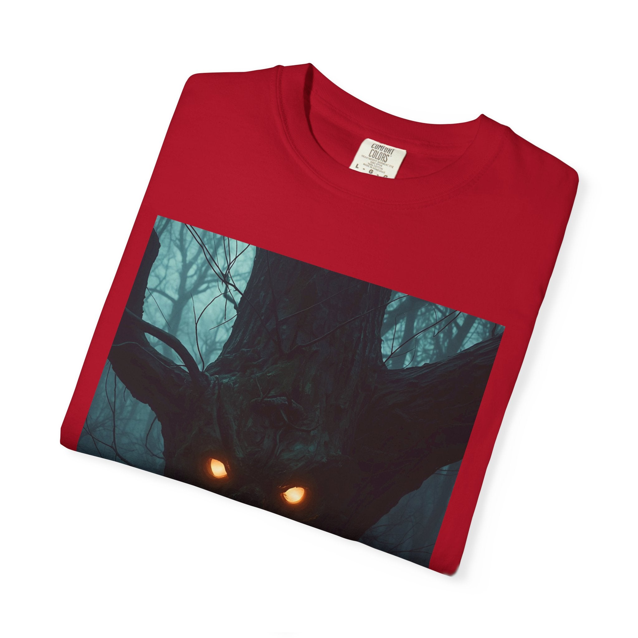 Spooky Forest Creature Unisex T-Shirt, Casual Wear, Gift for Nature Lovers, Halloween Apparel, Trendy Graphic Tee