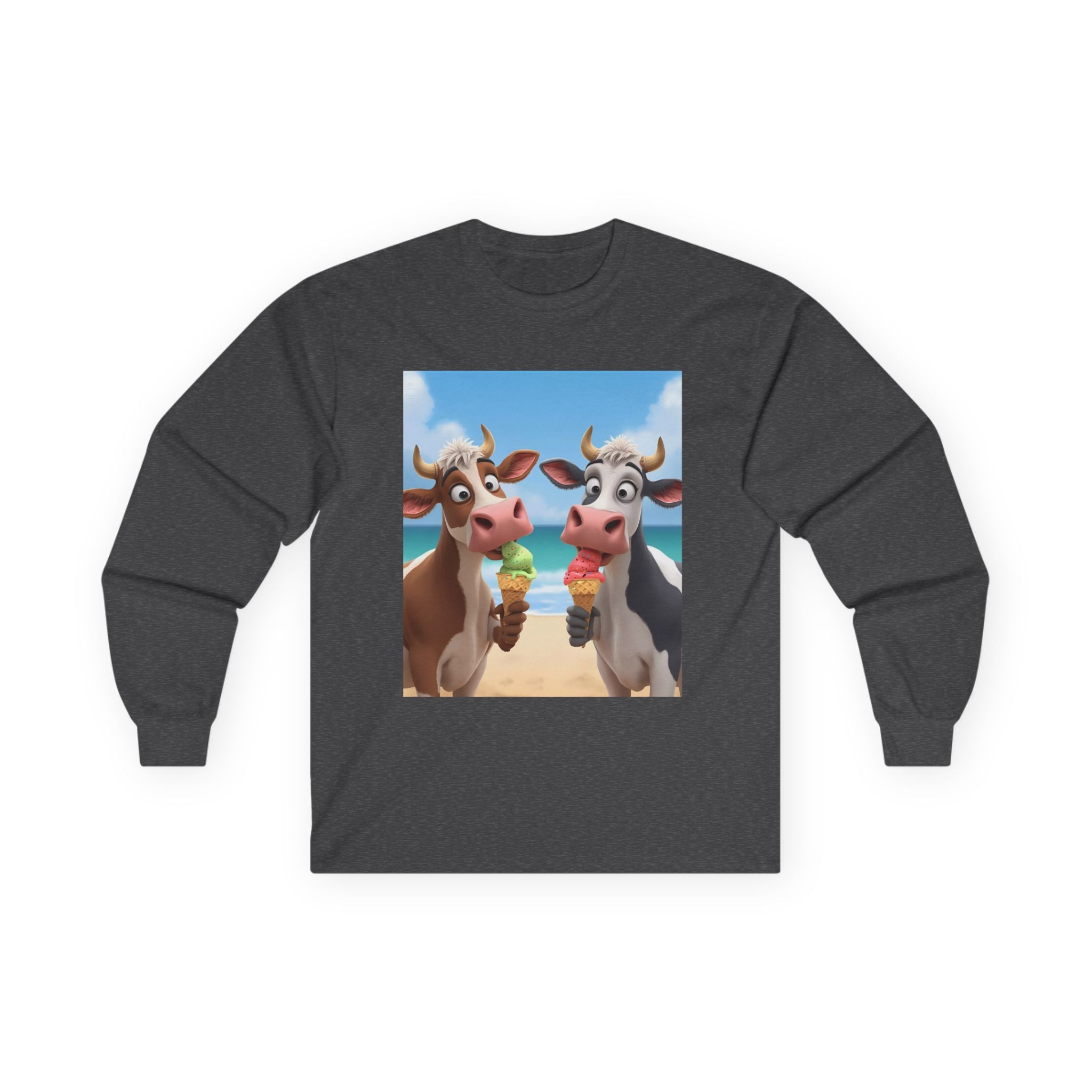 Funny Beach Cows Unisex Ultra Cotton Long Sleeve Tee