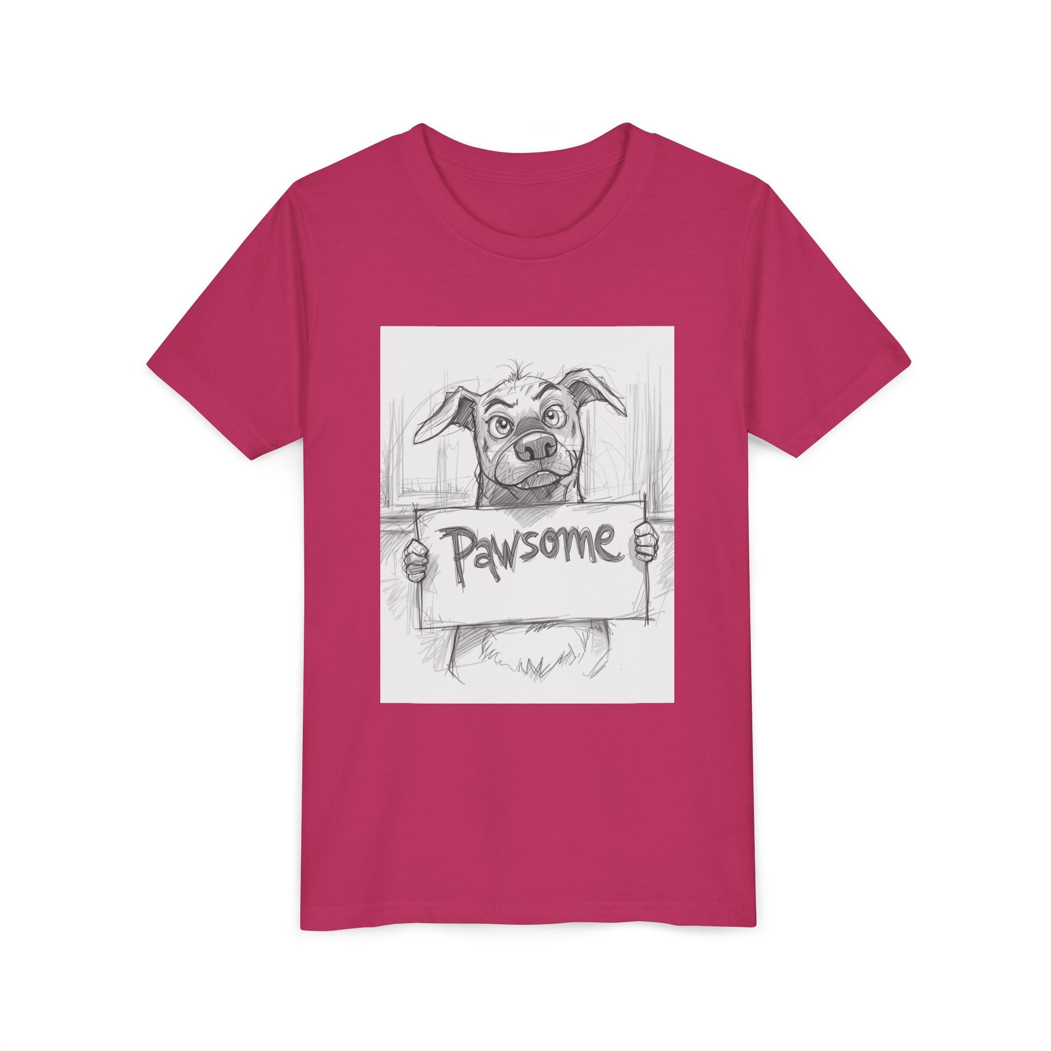 Pawsome Youth Tee - Adorable Dog Design, Gift for Animal Lovers, Birthday, Back to School, Fun Pet Shirt, Kids' Fashion