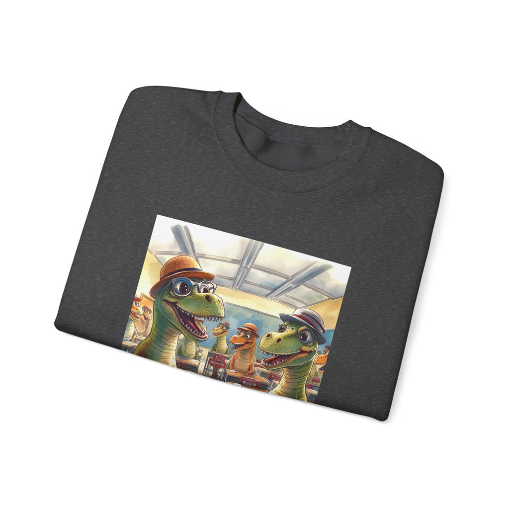 Dinosaur Classroom Crewneck Sweatshirt, Funny Sweatshirt, Unisex Sweatshirt, Gift for Teachers, Unique Apparel, Trendy Fashion