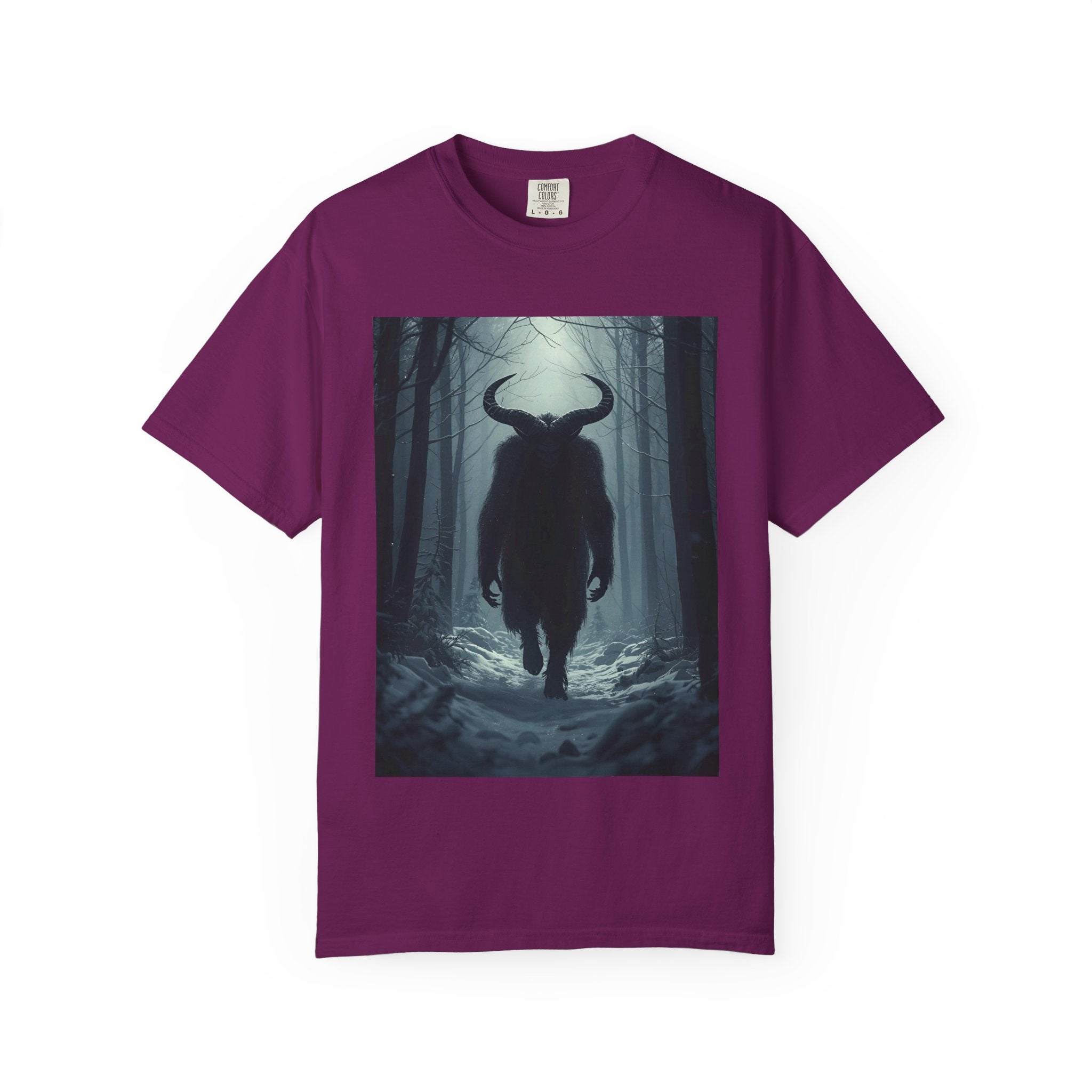 Spooky Mysterious Forest Creature Unisex Garment-Dyed T-Shirt | Unisex Tee, Graphic T-Shirt, Vintage Style, Nature Lover Gift, Unique Artwear