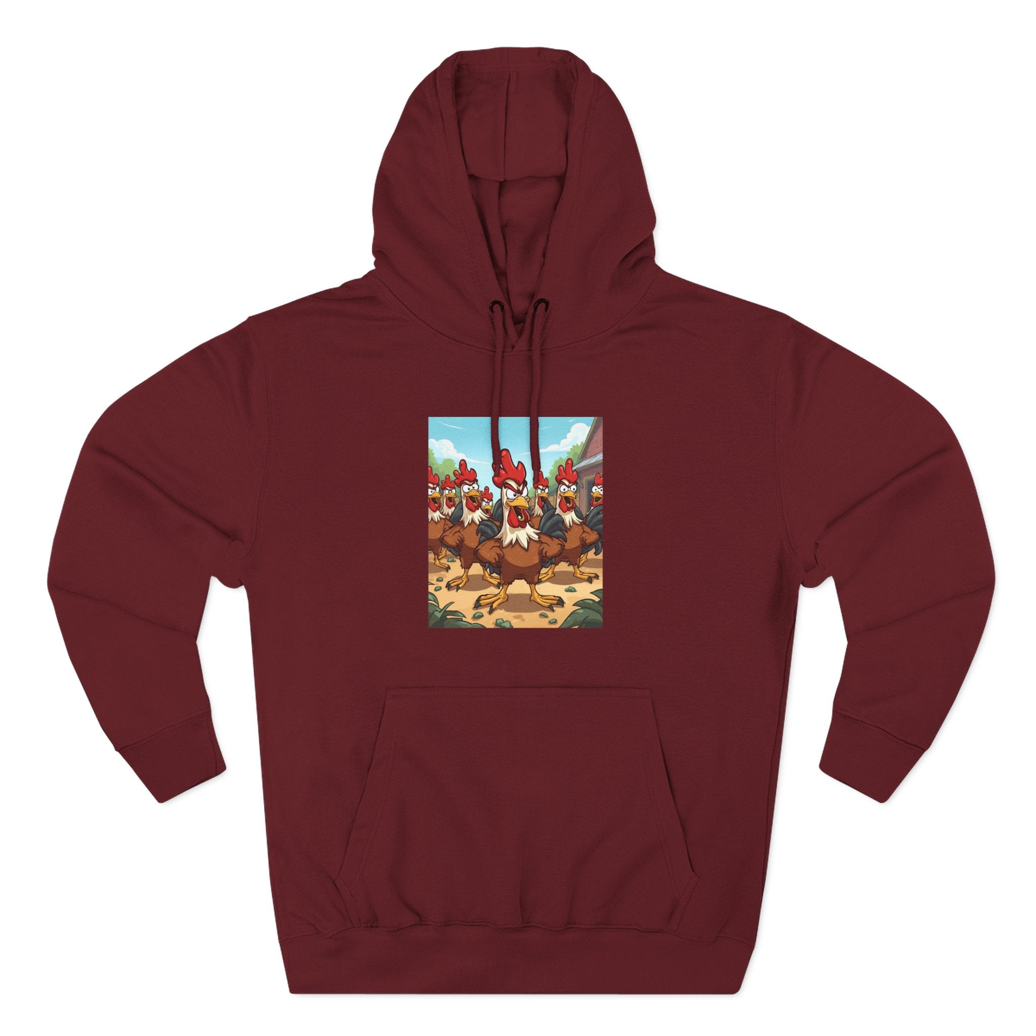 Chicken Funny Three-Panel Fleece Hoodie