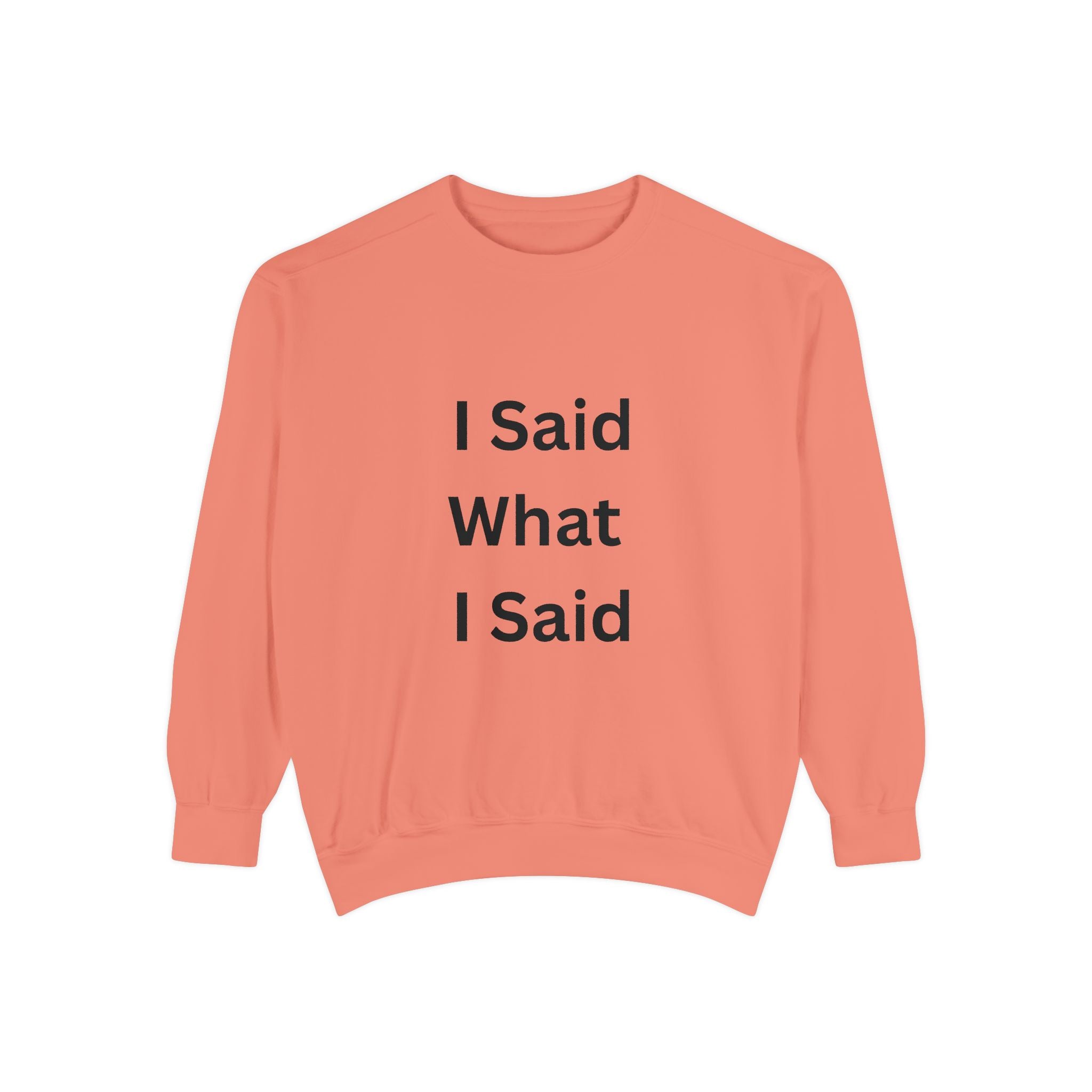 I Said What I Said Unisex Garment-Dyed Sweatshirt