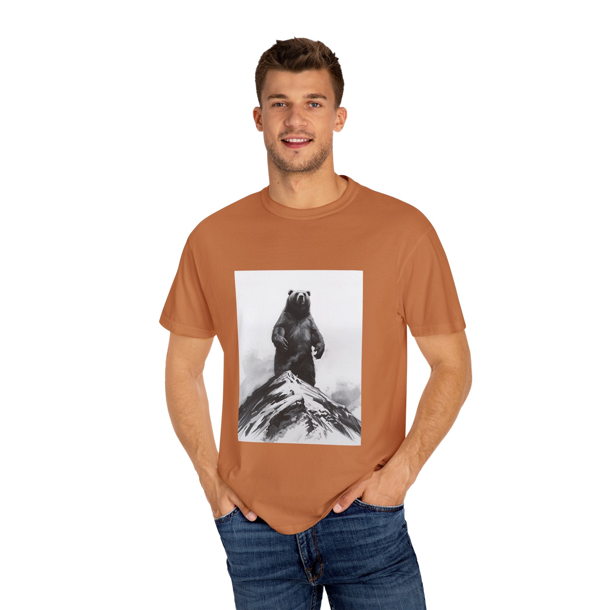 Bear Mountain Snow Unisex Garment-Dyed T-shirt