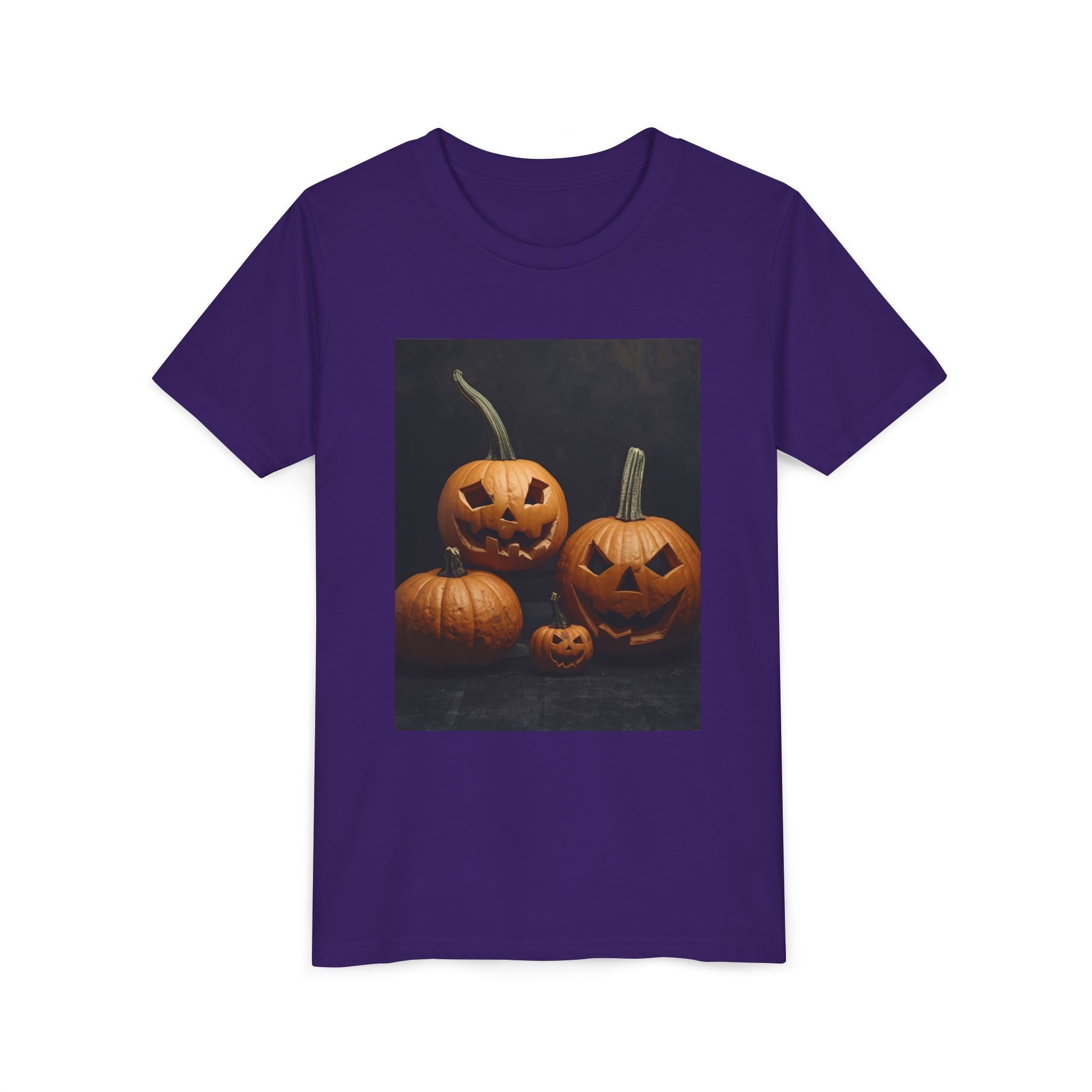 Spooky Halloween Pumpkin Youth Short Sleeve Tee