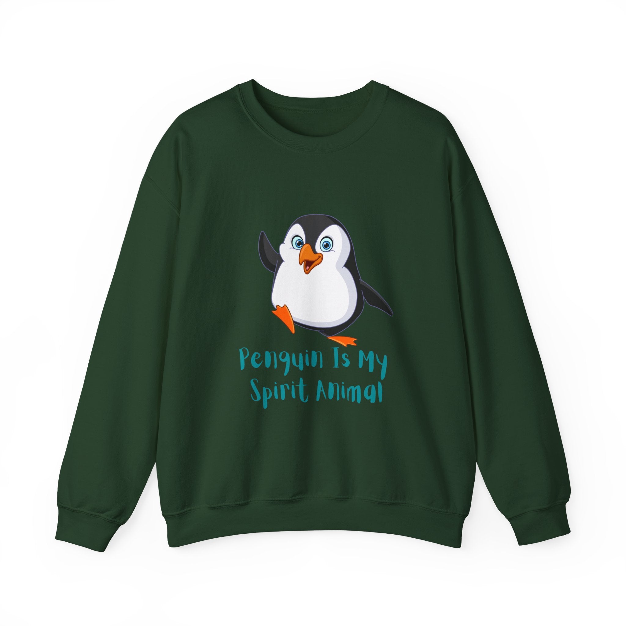 Penguin Spirit Animal Crewneck Sweatshirt - Cozy Gift for Animal Lovers, Winter Layer, Cute Sweatshirt, Funny Gift, Casual Wear