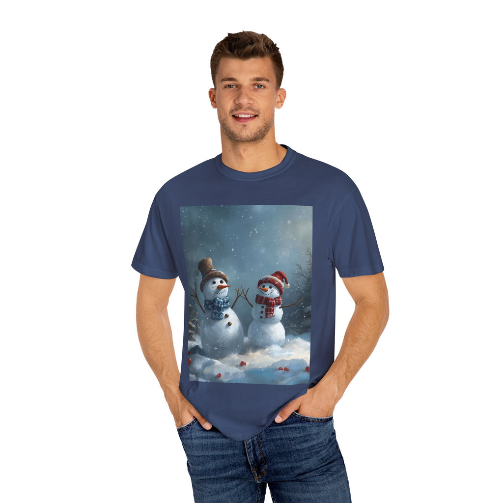 Christmas Winter Snowman T-Shirt, Festive Holiday Tee, Family Holiday Shirt, Cozy Winter Outfit, Seasonal Gift Idea