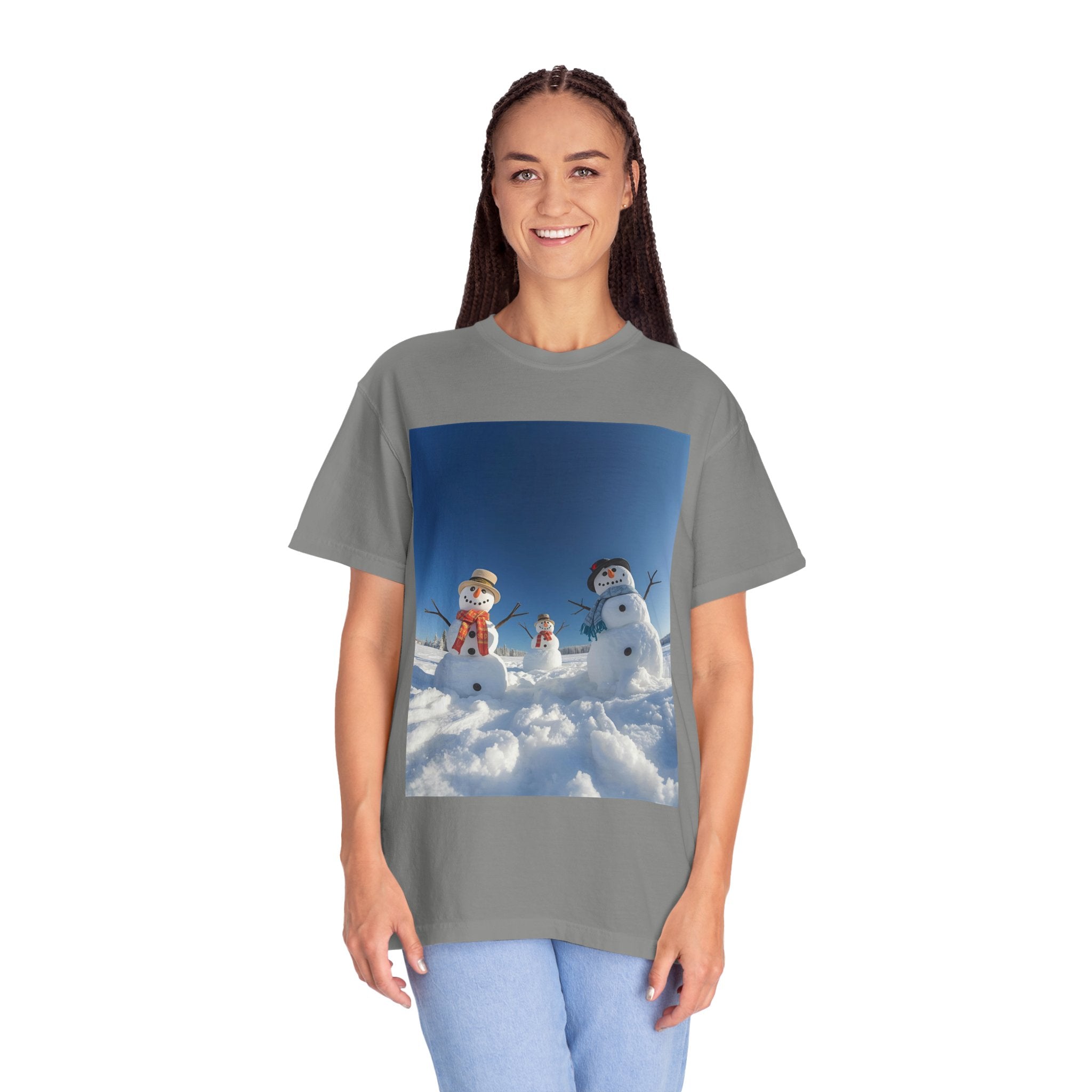 Festive Christmas Winter Wonderland Snowman T-shirt, Holiday Apparel, Christmas Gift, Unisex Tees, Cozy Winter Outfit, Family Fun