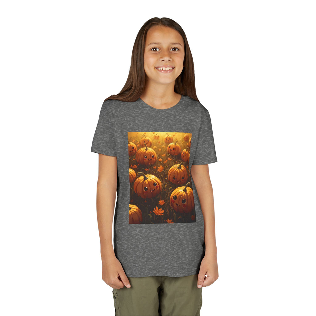 Pumpkin Halloween Youth Tee, Fall Shirt, Halloween Gift, Kids Halloween Apparel, Harvest Celebration T-shirt