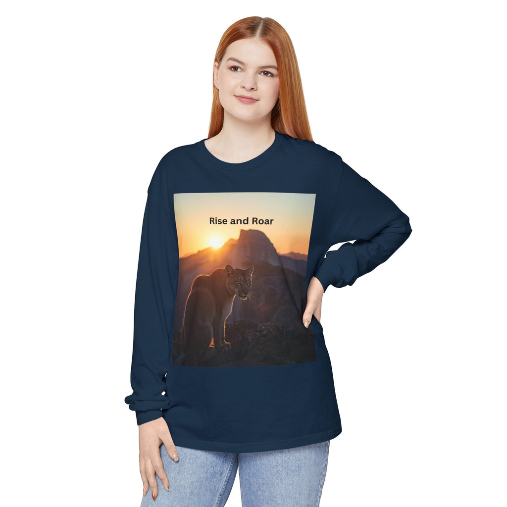 Rise And Roar Unisex Garment-dyed Long Sleeve T-Shirt