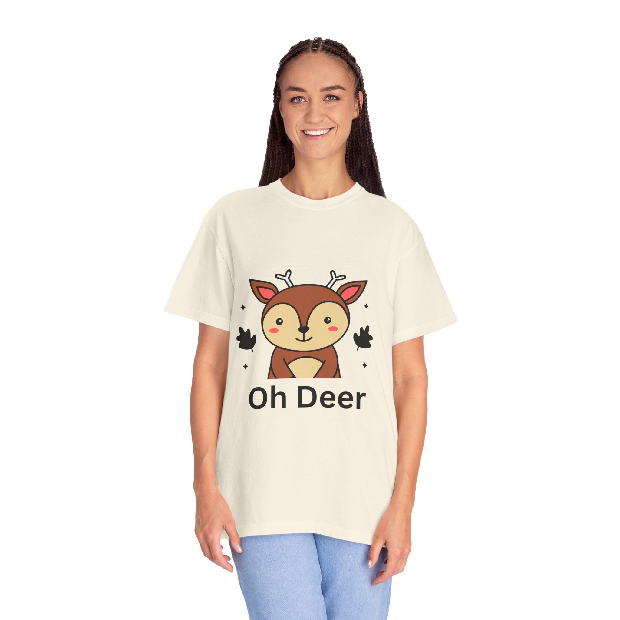 Cute 'Oh Deer' Unisex T-Shirt, Funny Animal Tee, Gift for Animal Lovers, Perfect for Birthdays and Holidays, Casual Wear