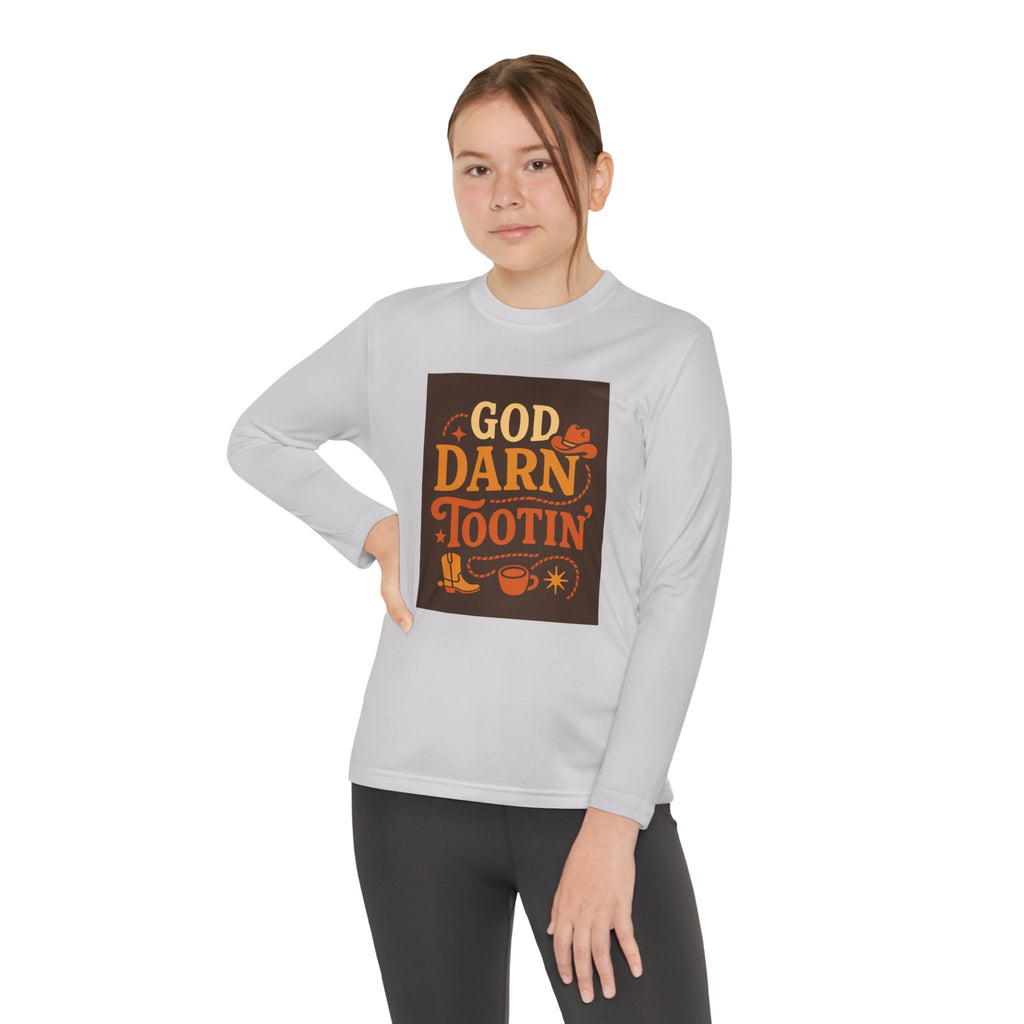 God Darn Tootin Youth Long Sleeve Competitor Tee