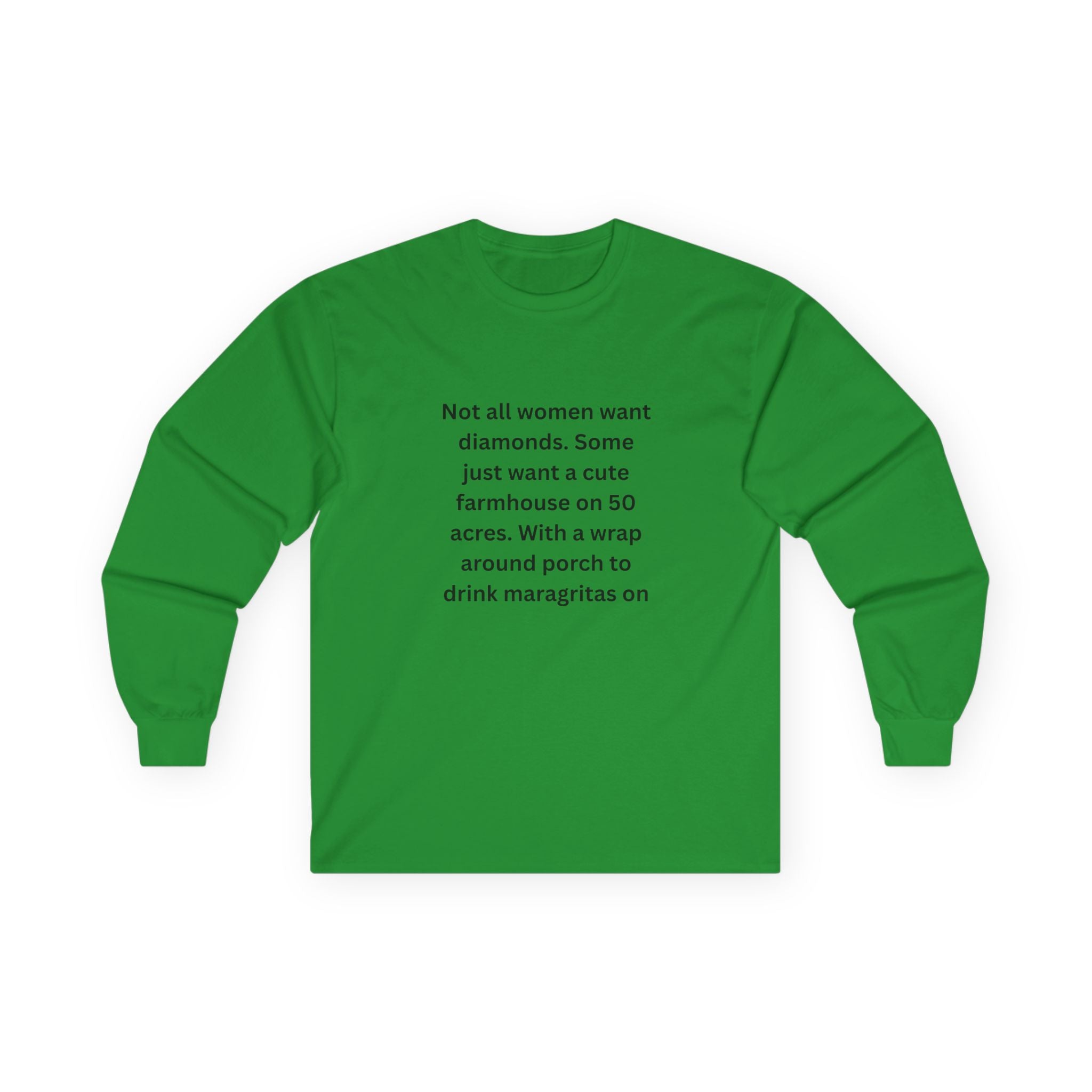 Farmhouse Dreams Long Sleeve Tee - Cute Gift for Women, Relaxed Fit Shirt, Cozy Casual Wear, Farm Life Inspiration, Gift for Her