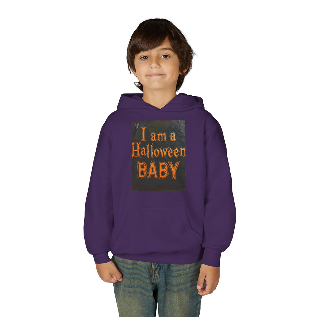I Am A Halloween Baby Youth Heavy Blend Hooded Sweatshirt