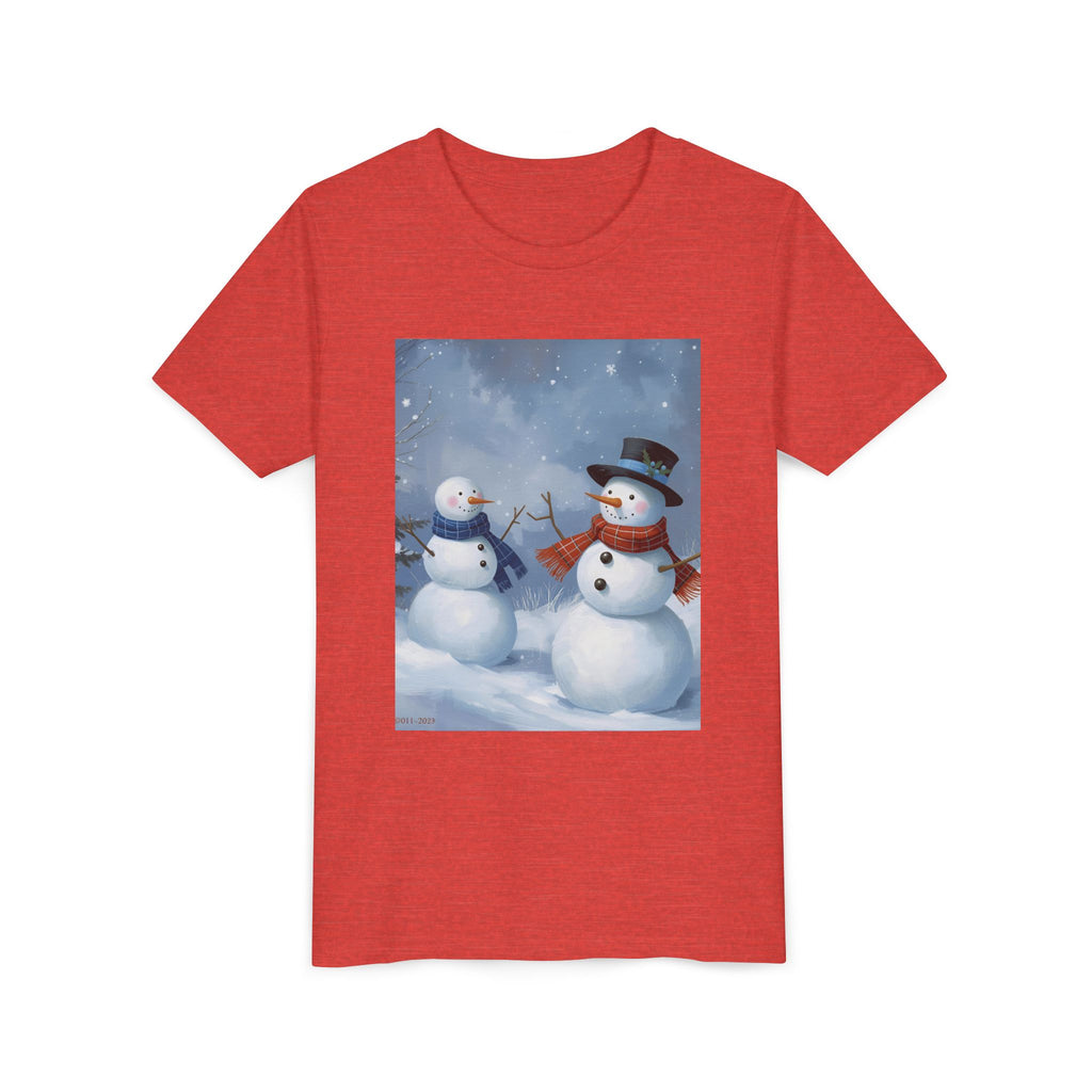 Christmas Snowman Family Youth Short Sleeve Tee