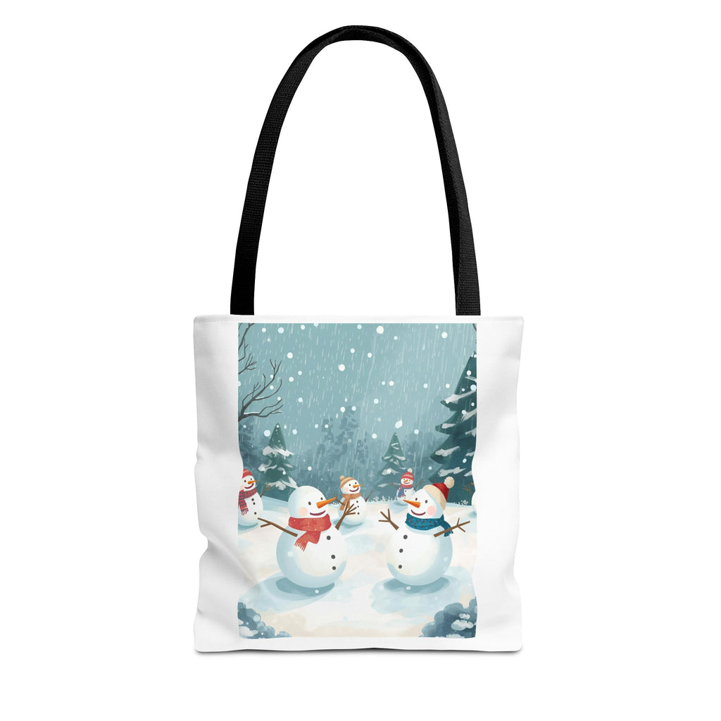 Christmas Winter Wonderland Tote Bag, Snowman Design, Holiday Shopping Bag, Christmas Gift, Reusable Eco Bag, Festive Accessory