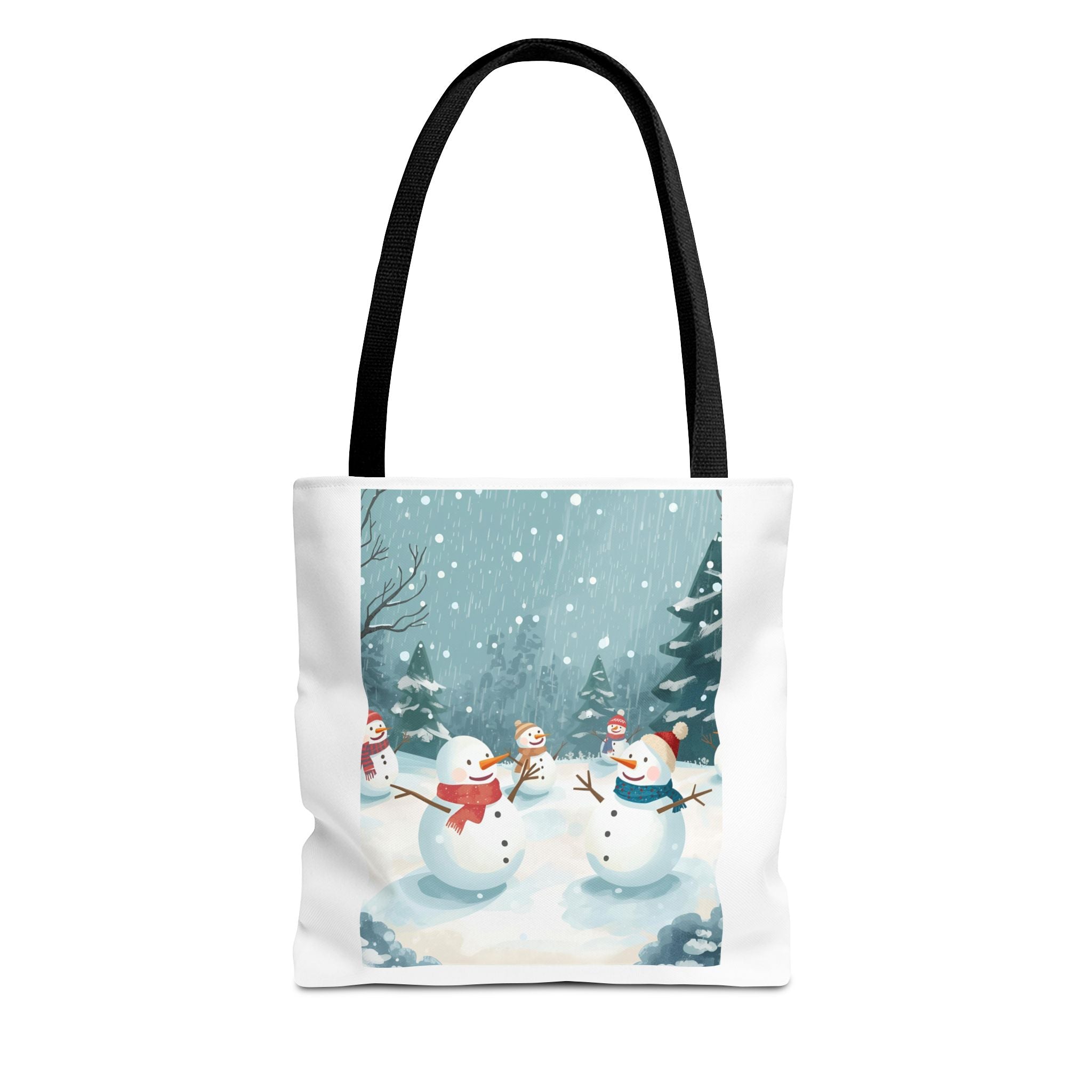 Christmas Winter Wonderland Tote Bag, Snowman Design, Holiday Shopping Bag, Christmas Gift, Reusable Eco Bag, Festive Accessory