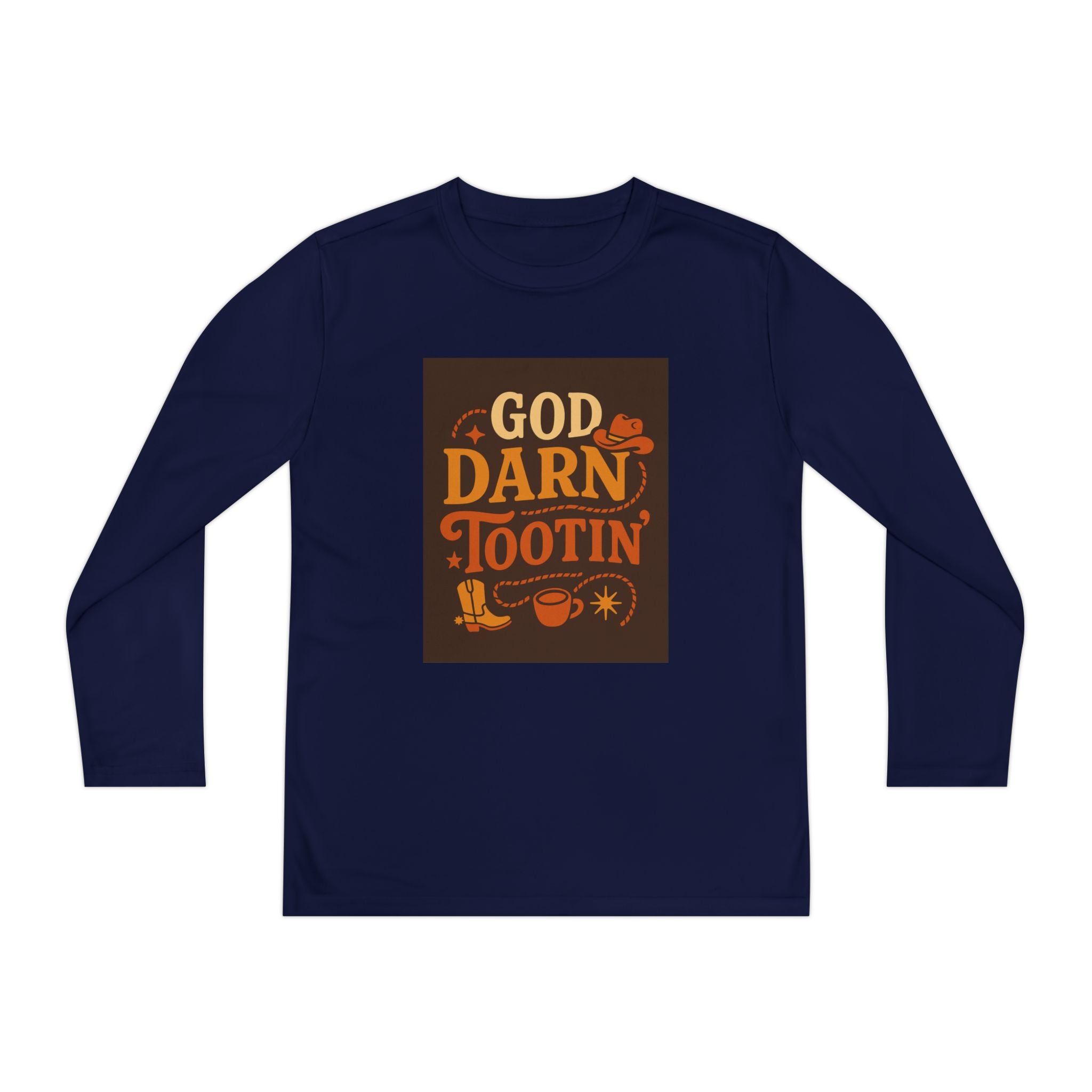 God Darn Tootin Youth Long Sleeve Competitor Tee