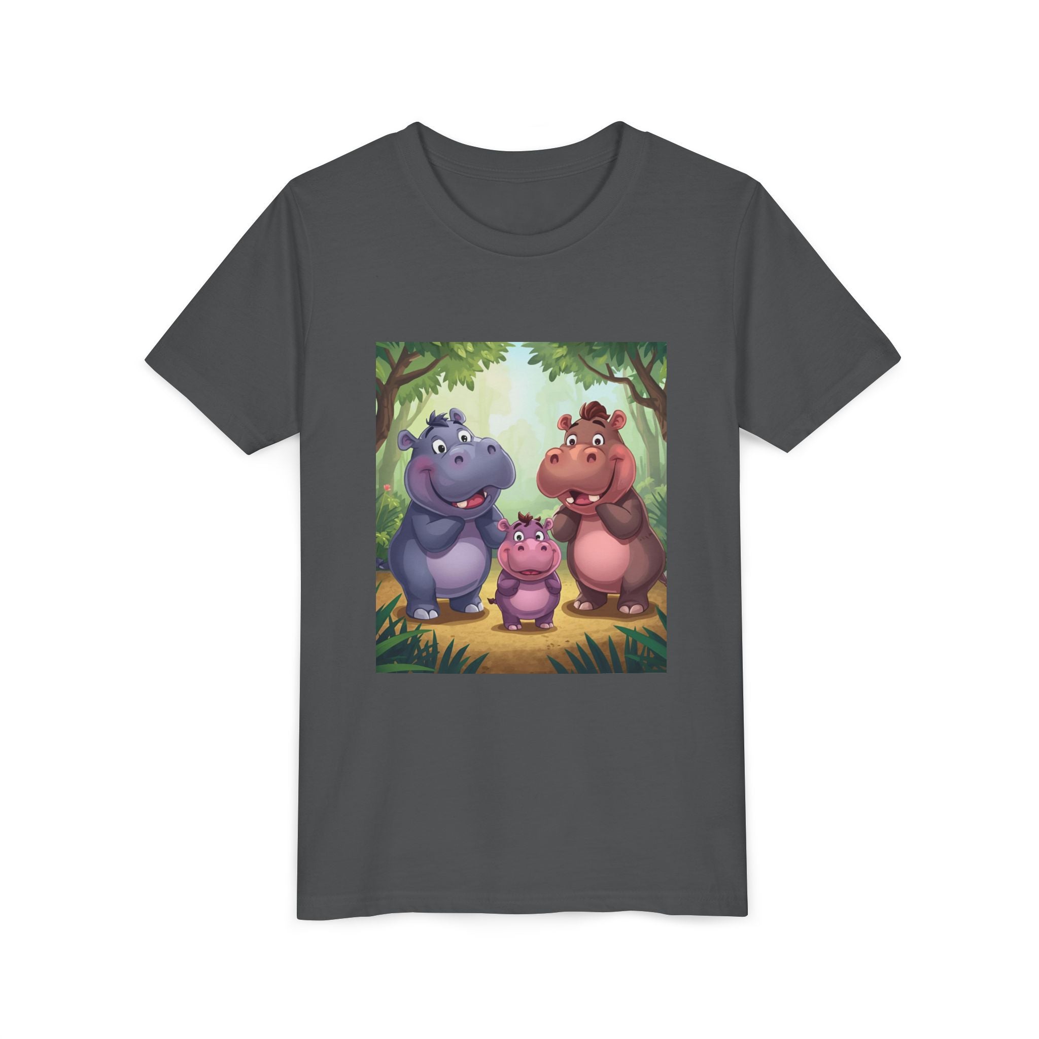 Hippo Cute Youth Short Sleeve Tee