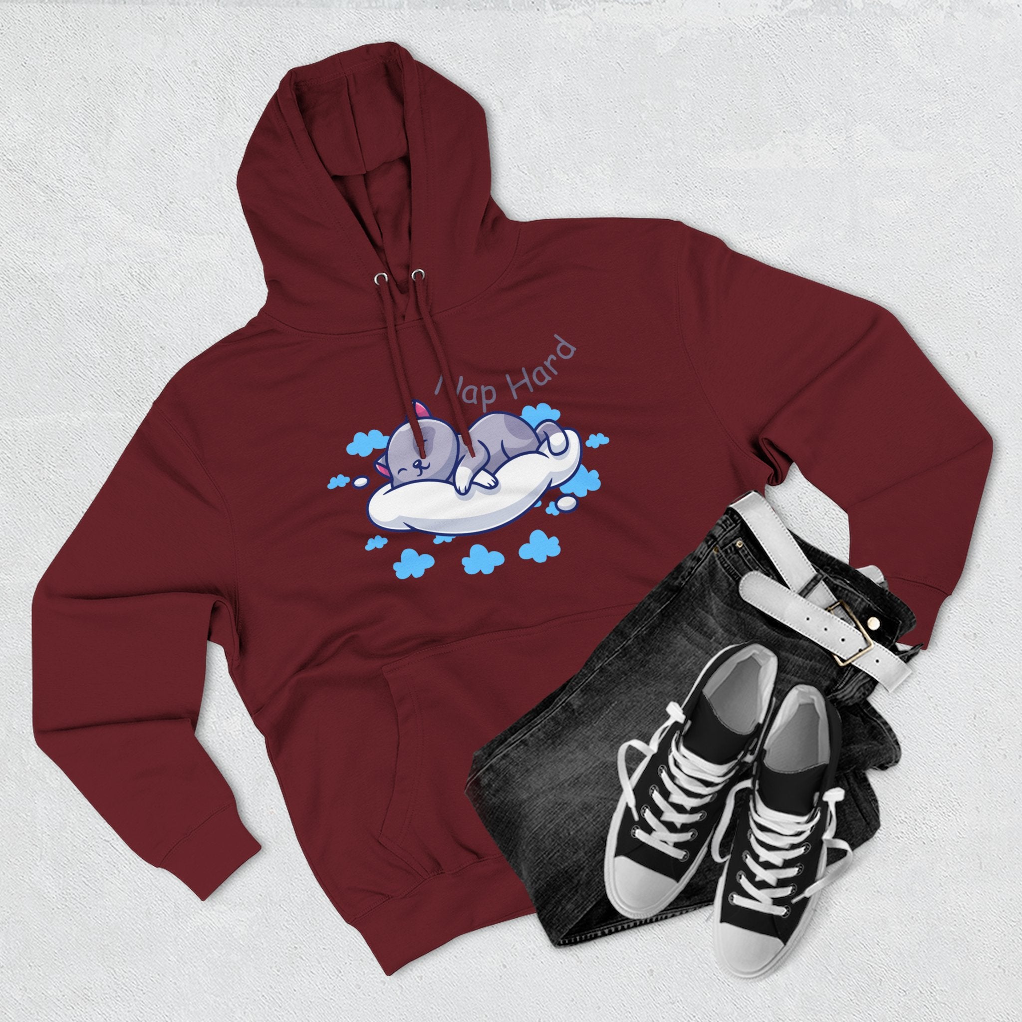 Cozy Cat Nap Hoodie - Perfect for Pet Lovers, Chill Days, Cozy Nights, Birthday Gift, Cat Pajama