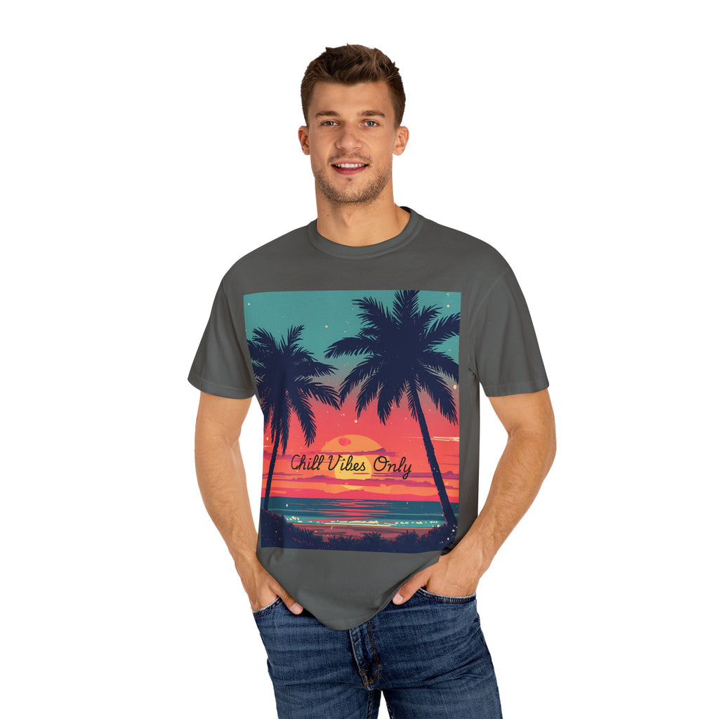 Tropical Sunset Unisex Garment-Dyed T-shirt