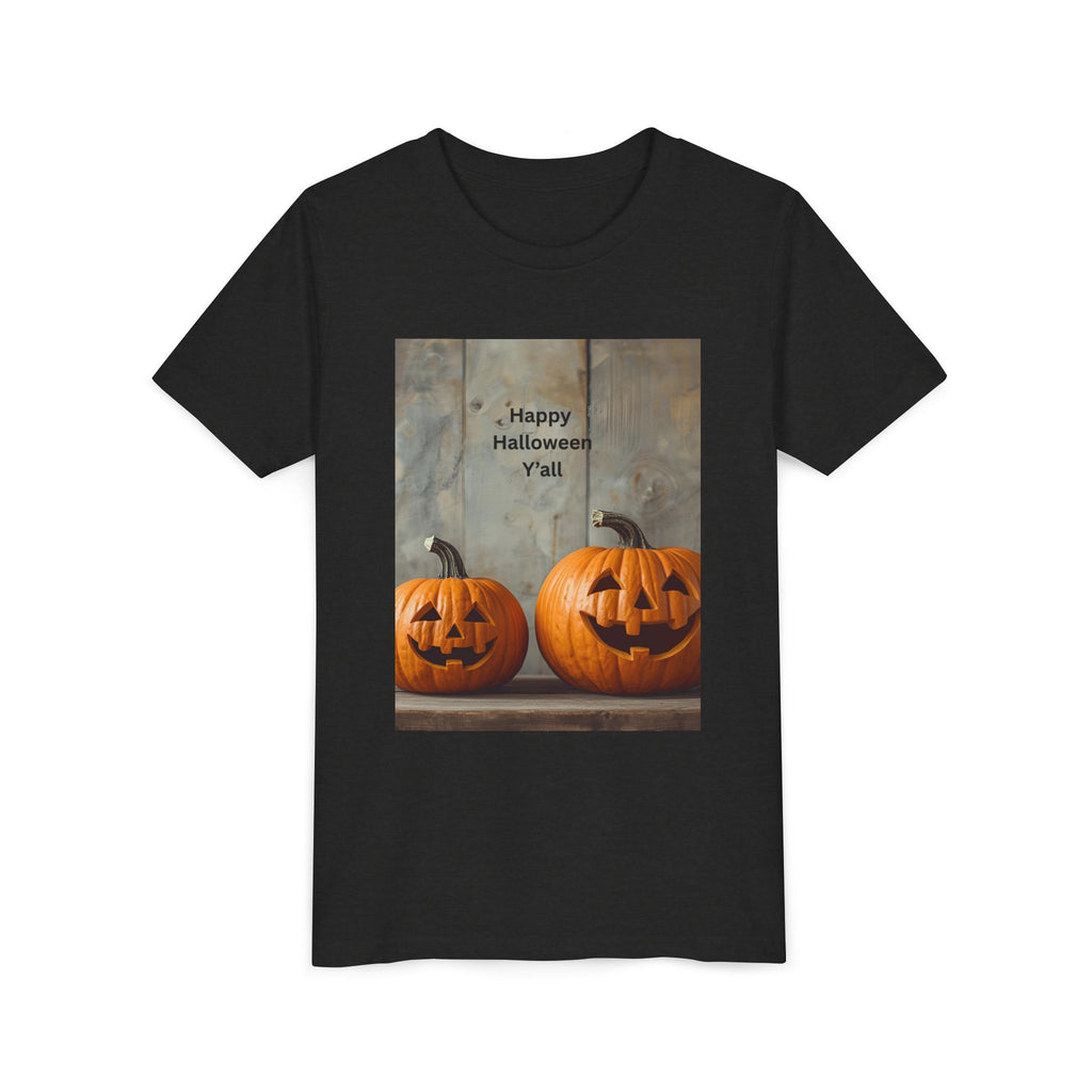 Halloween Pumpkin Youth Tee, Spooky Kids Shirt, Pumpkin Graphic Tee, Fall Celebration Gift, Trick or Treat Outfit