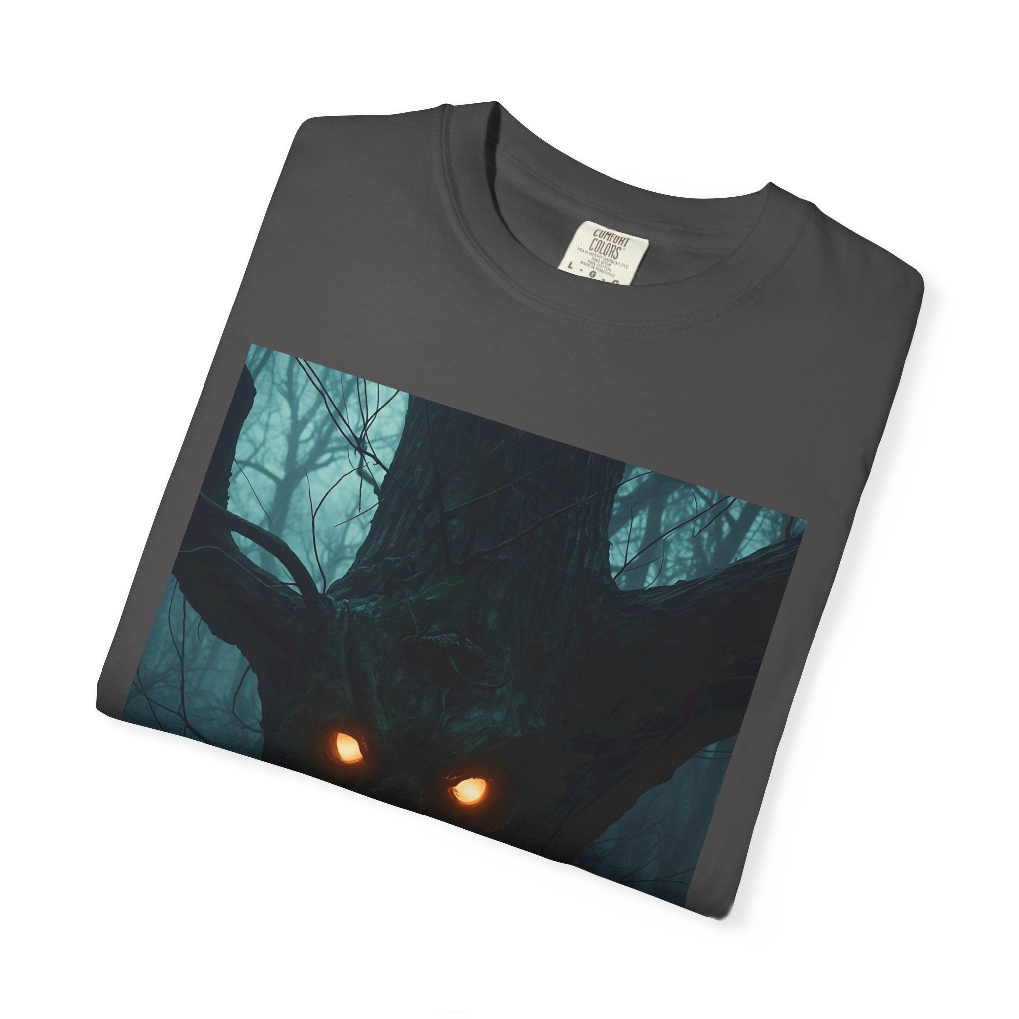 Spooky Forest Creature Unisex T-Shirt, Casual Wear, Gift for Nature Lovers, Halloween Apparel, Trendy Graphic Tee