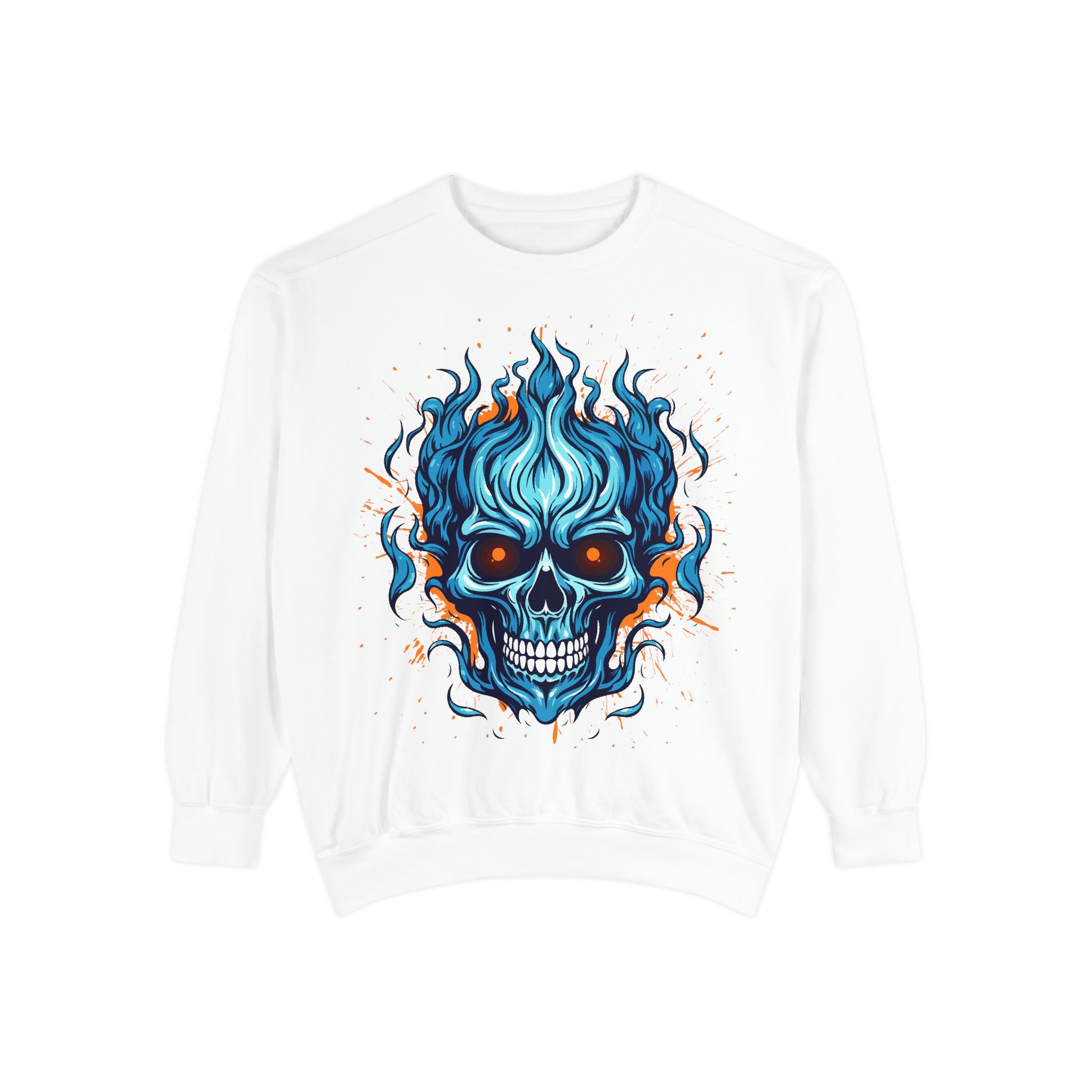Blue Skull Unisex Garment-Dyed Sweatshirt