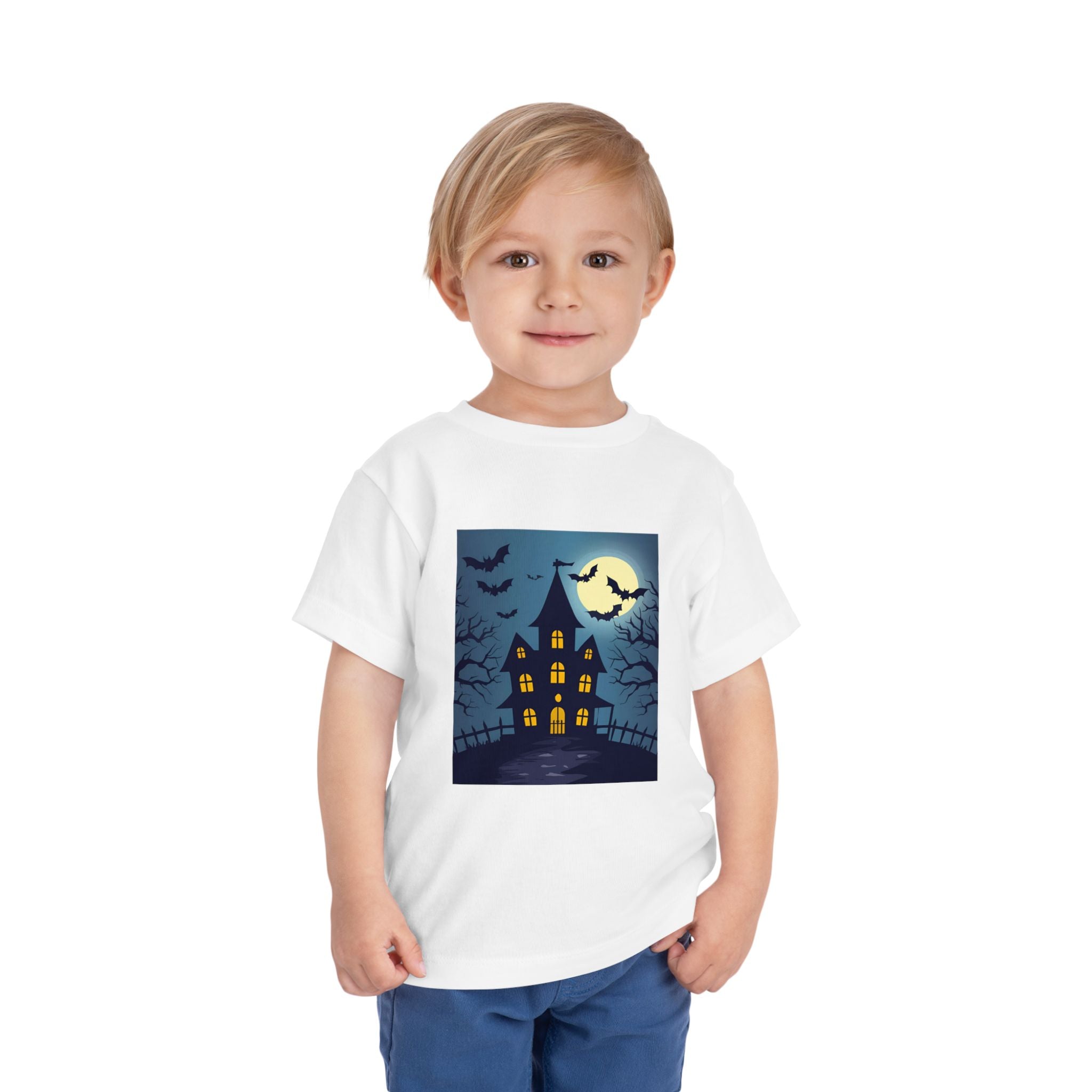 Toddler Halloween T-Shirt, Spooky Haunted House Tee, Kids Halloween Costume, Toddler Witch Shirt, Halloween Party Outfit