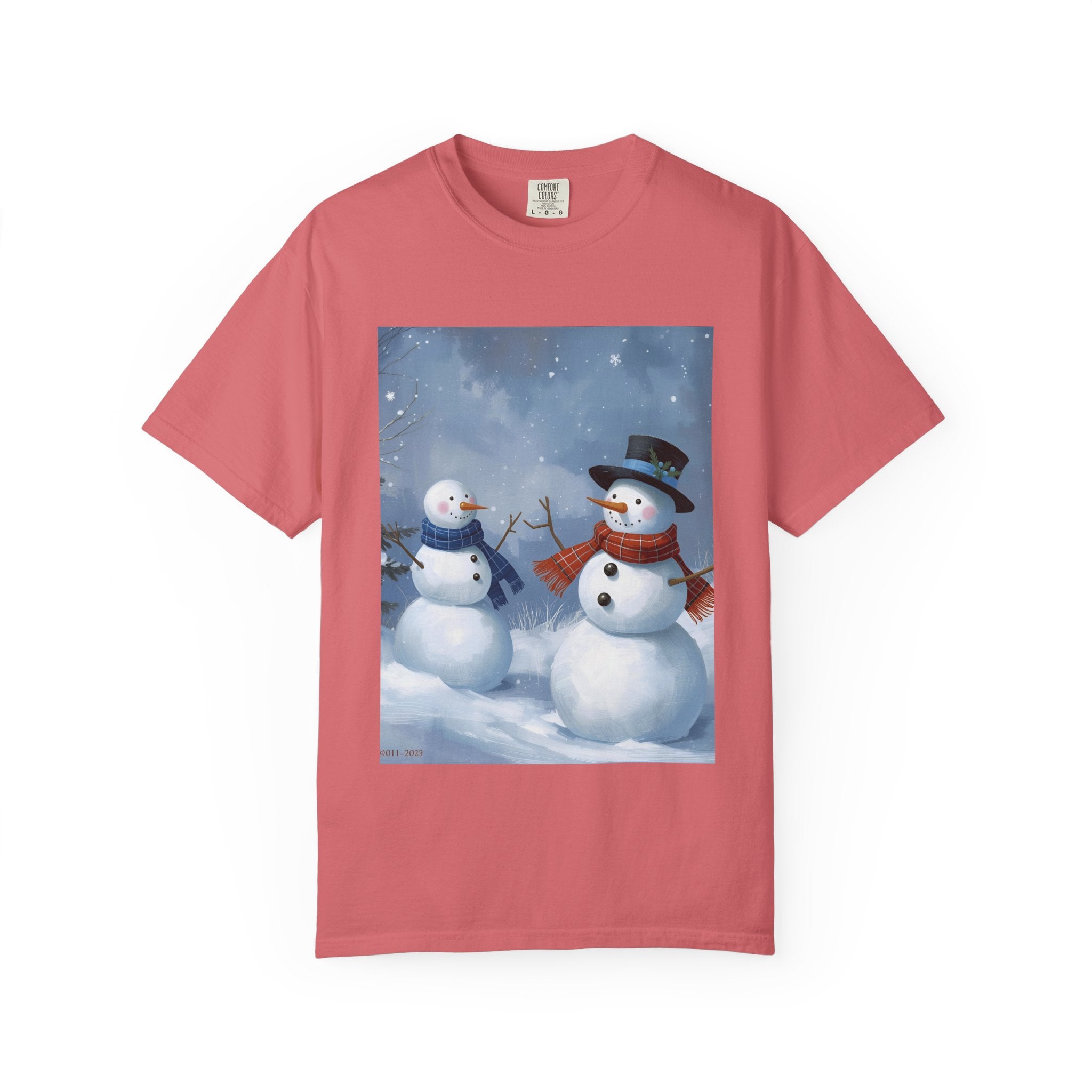 Christmas Snowman Family T-Shirt, Unisex Graphic Tee, Holiday Gift, Winter Apparel, Cozy Casual Wear, Christmas T-Shirt