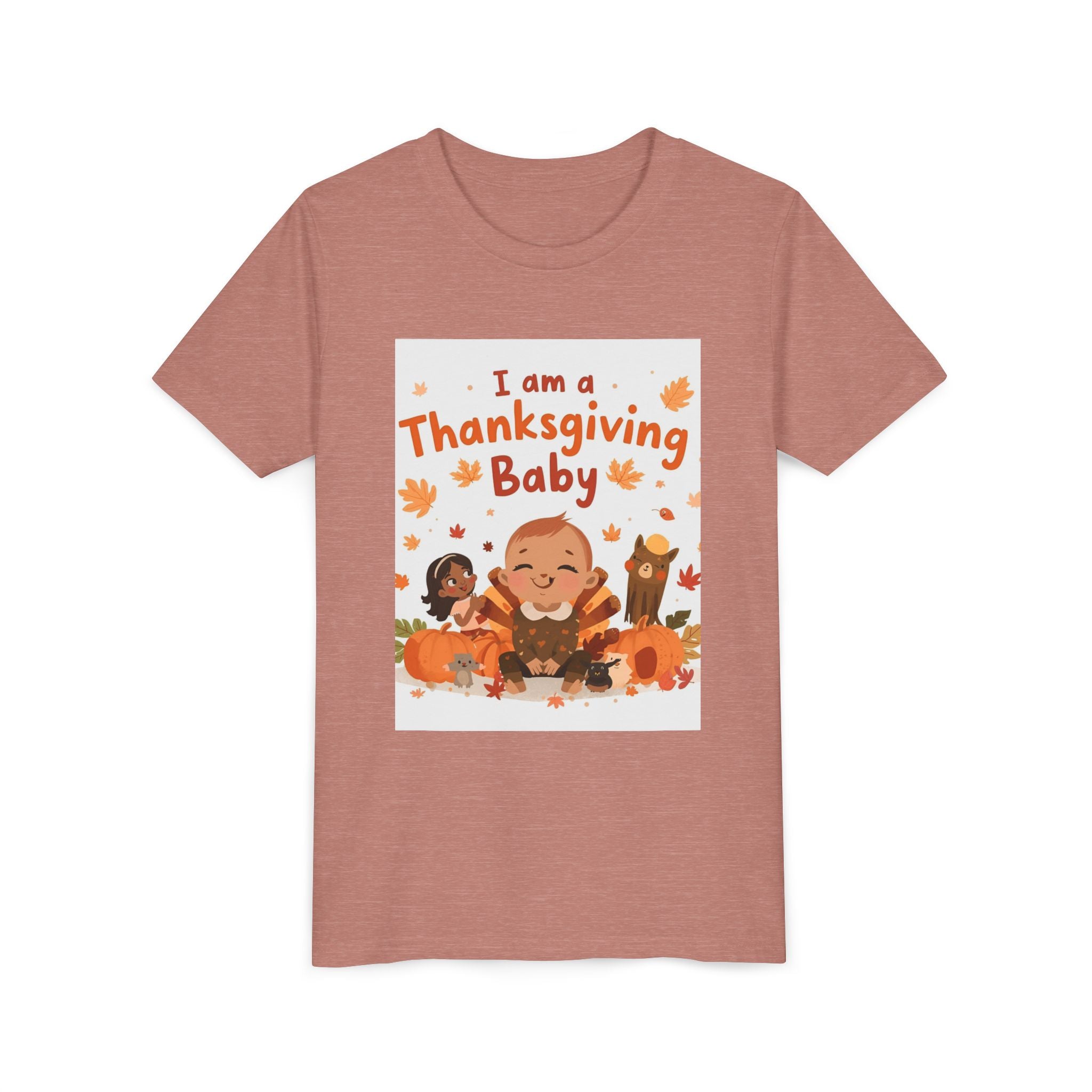 I Am A Thanksgiving Baby Youth Short Sleeve Tee