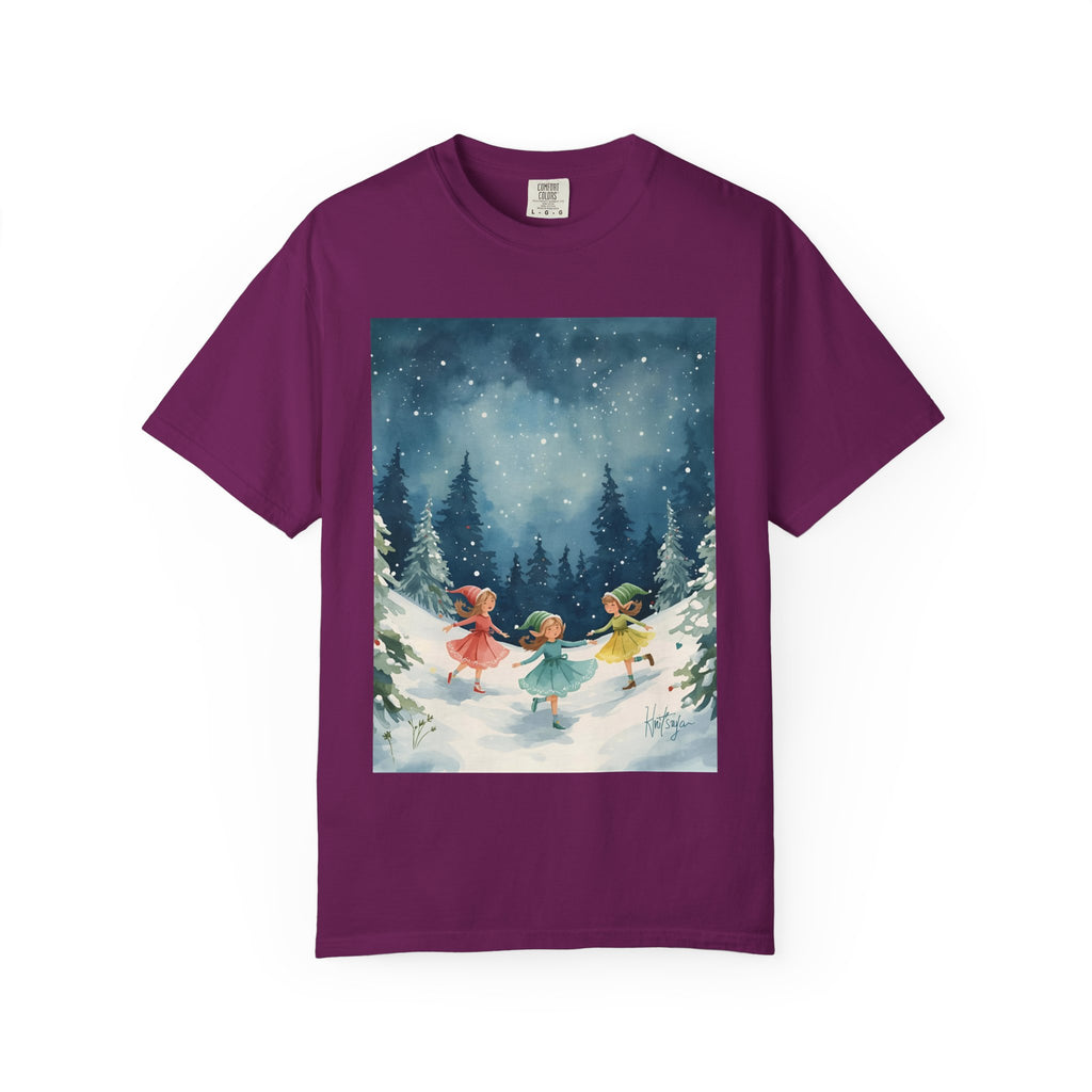 Whimsical Winter T-Shirt, Cozy Graphic Tee, Holiday Apparel, Gift for Her, Seasonal Fashion, Unisex Tee
