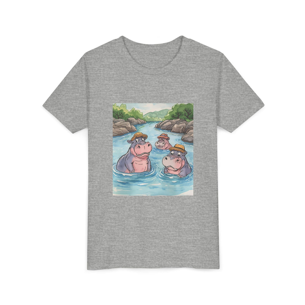 Hippo Cute Youth Short Sleeve Tee