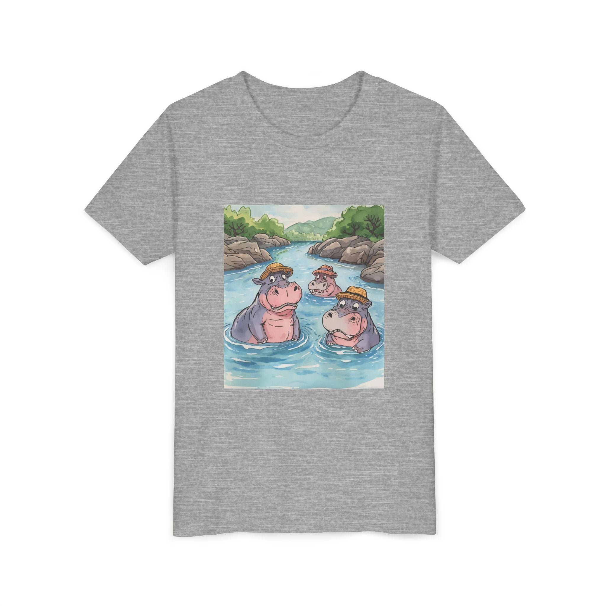 Hippo Cute Youth Short Sleeve Tee