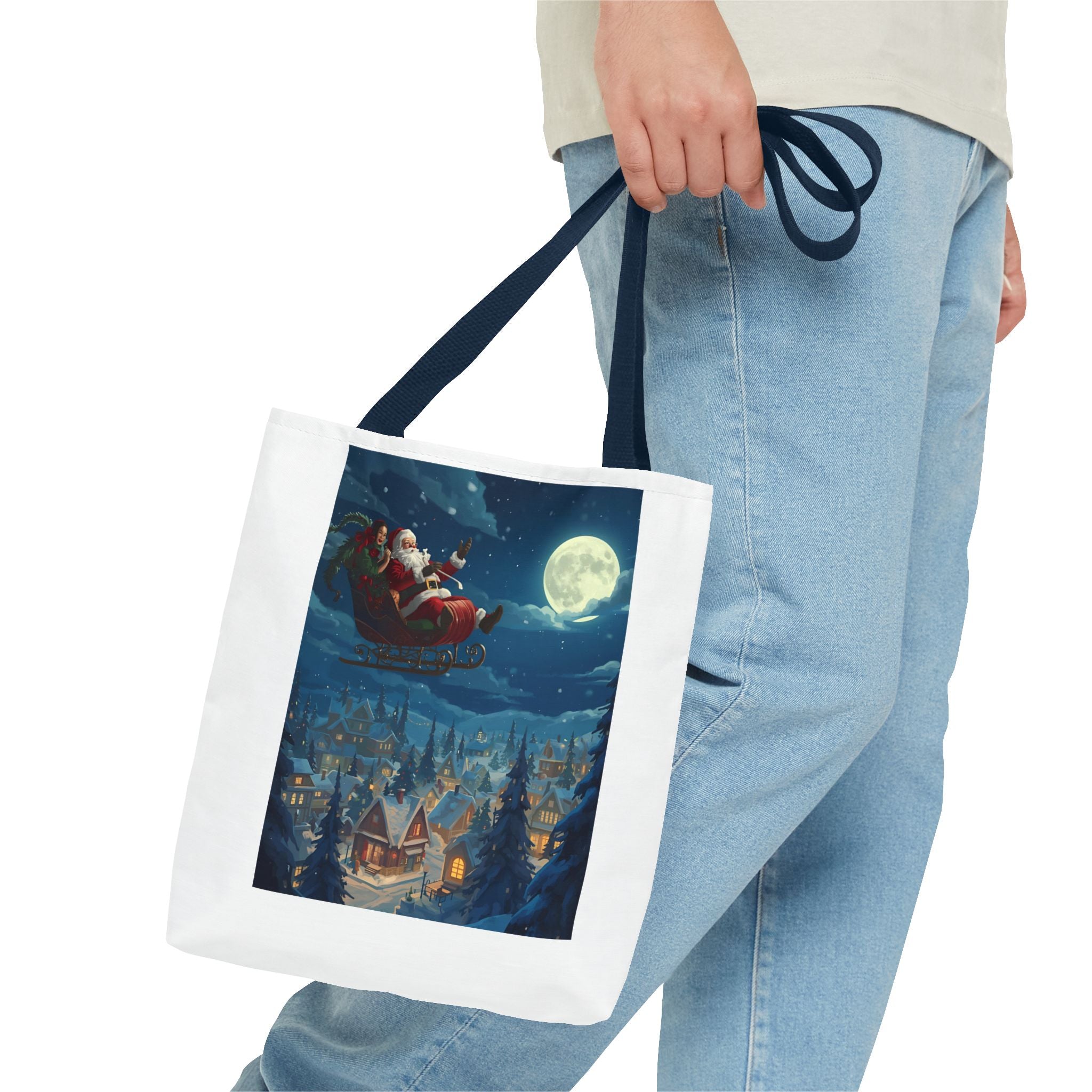 Christmas Santa Sleigh Tote Bag (AOP)