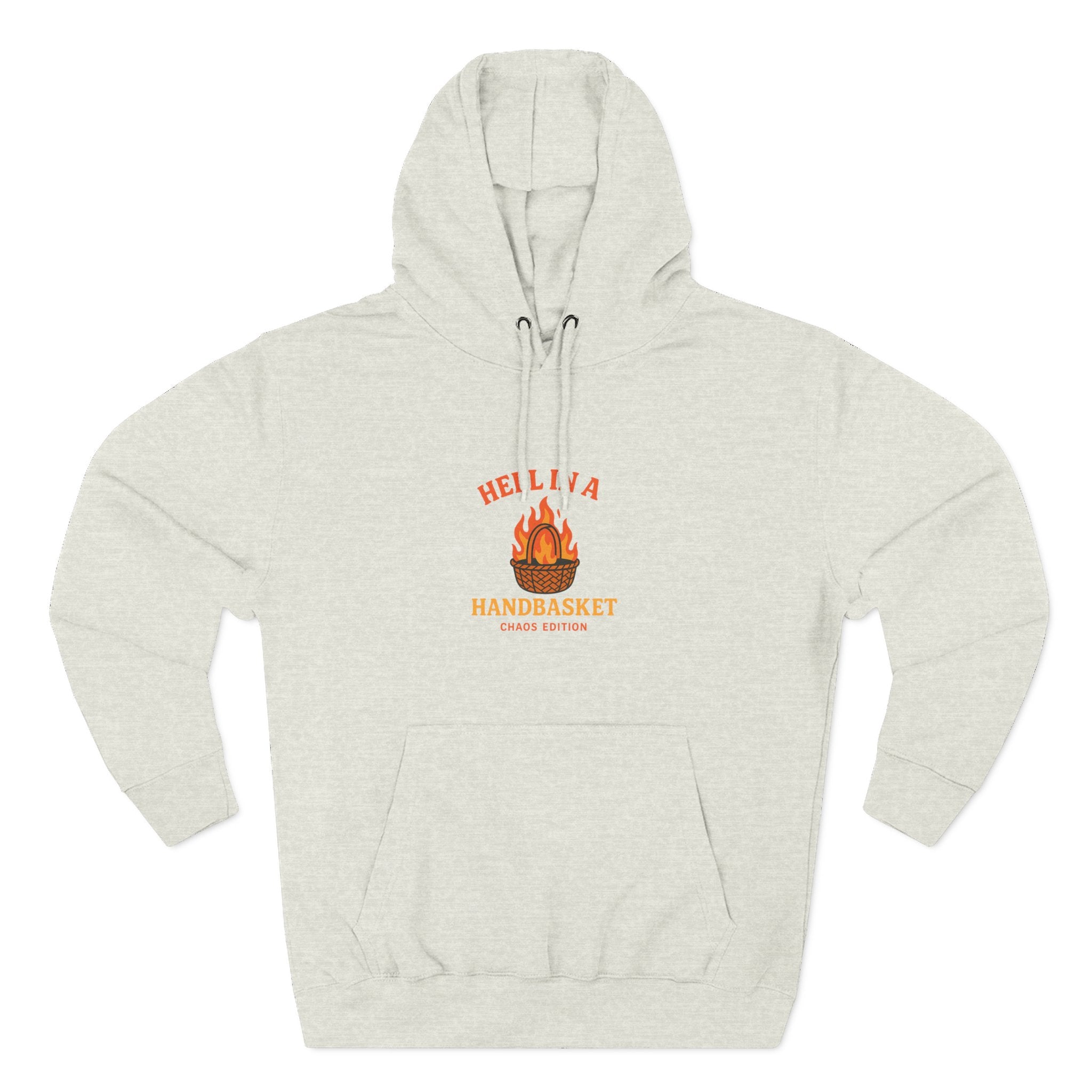 Hell In A HandBasket Funny Three-Panel Fleece Hoodie